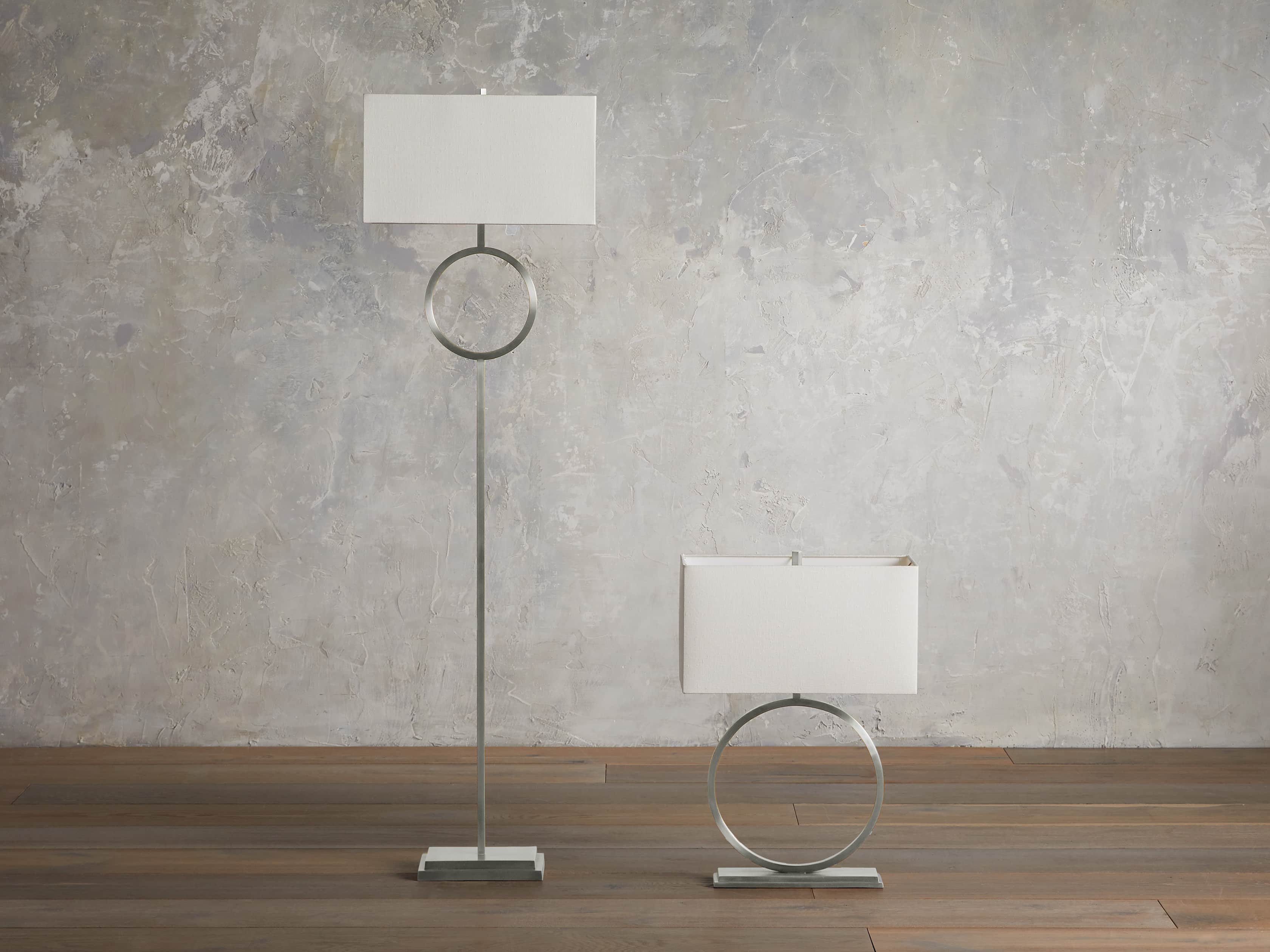 Rhys Nickel Floor Lamp, slide 4 of 5