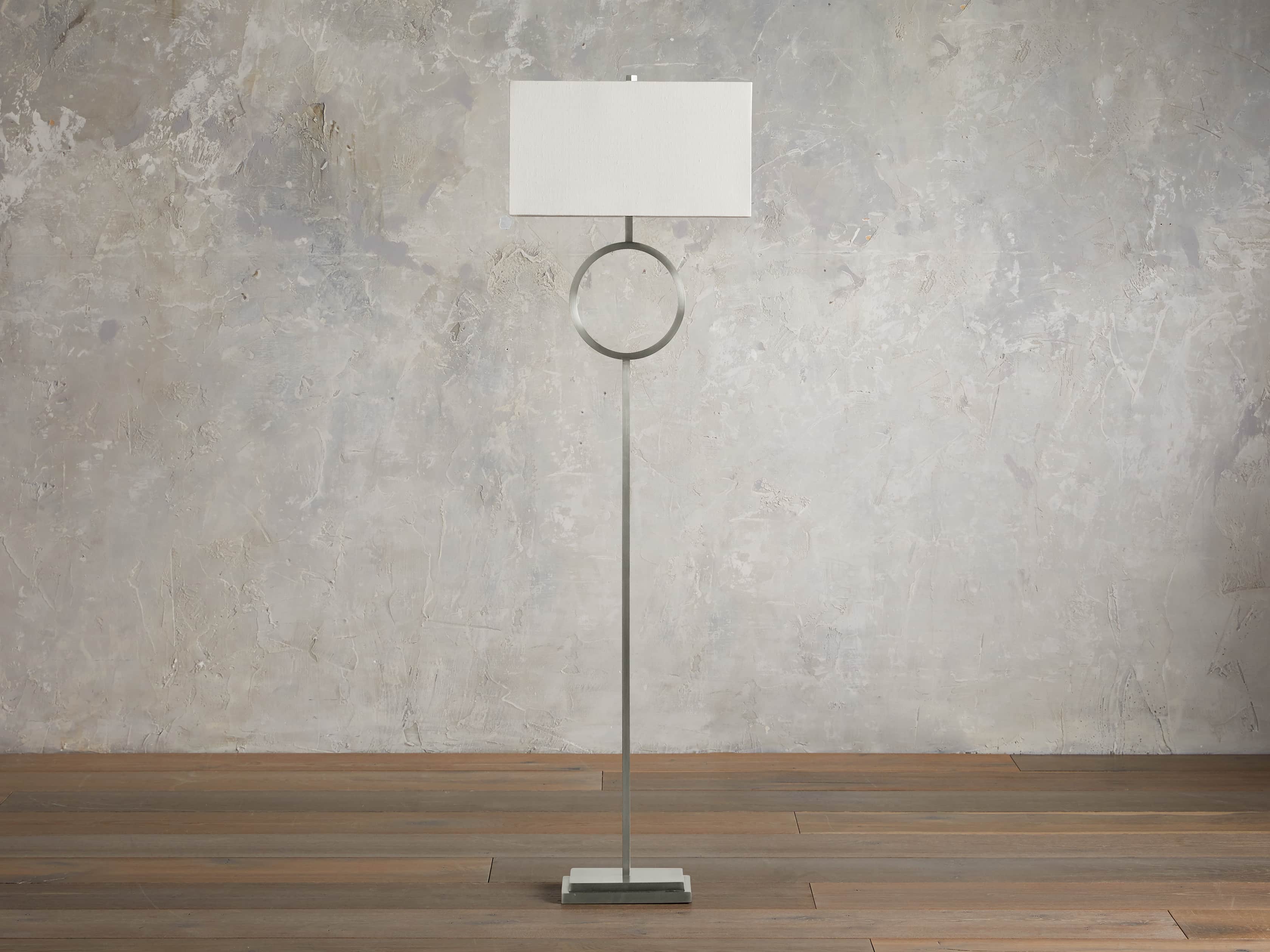 Rhys Nickel Floor Lamp, slide 2 of 5