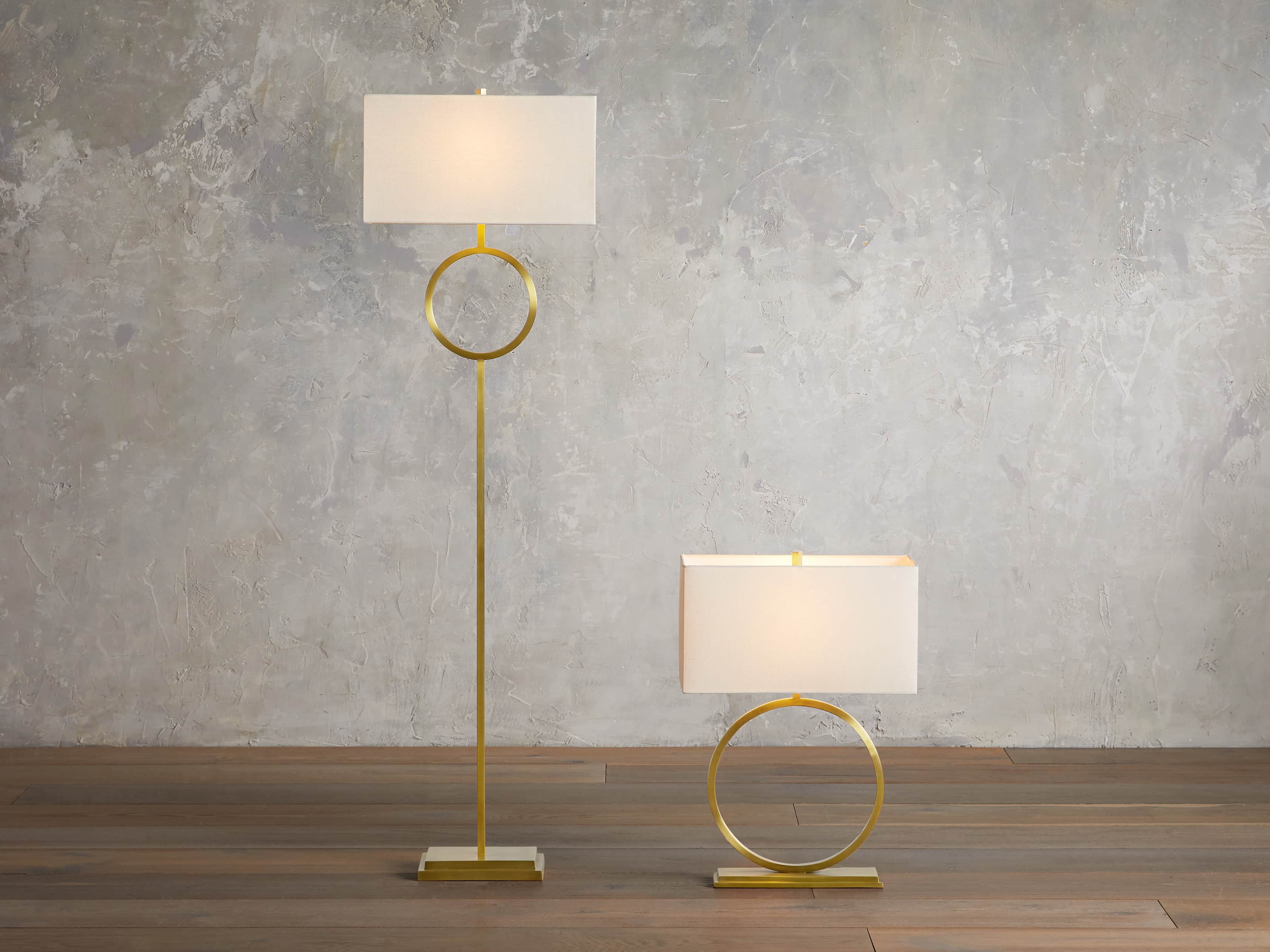 Rhys Brass Floor Lamp, slide 3 of 6