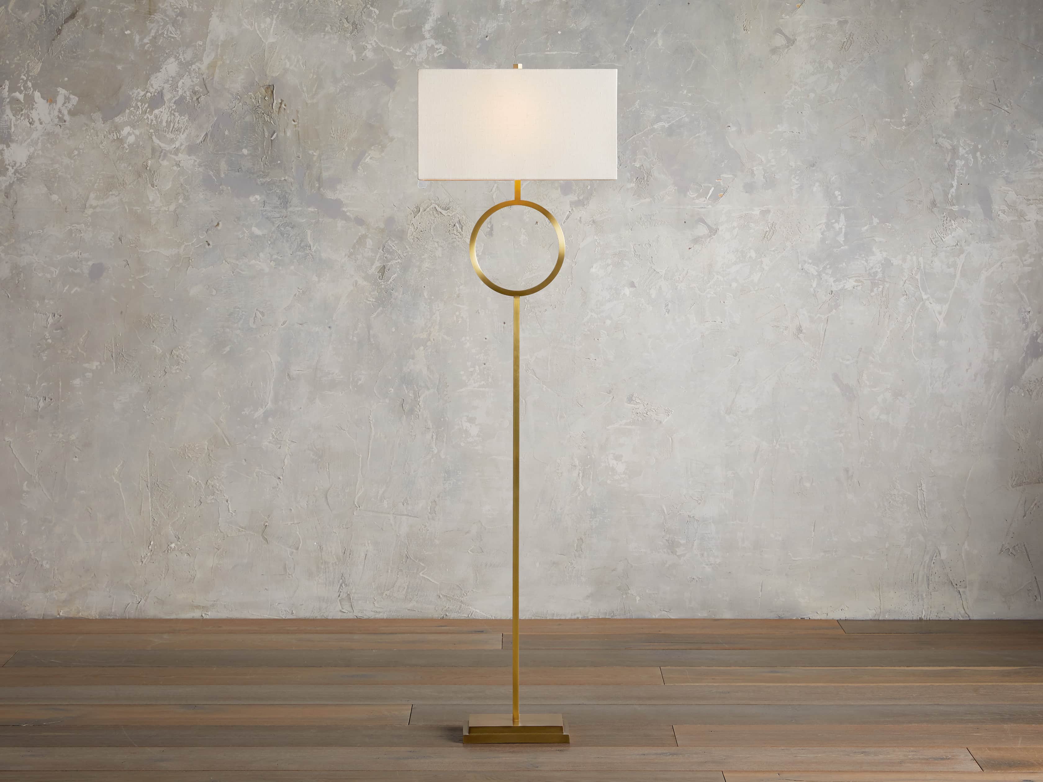 Rhys Brass Floor Lamp, slide 1 of 6