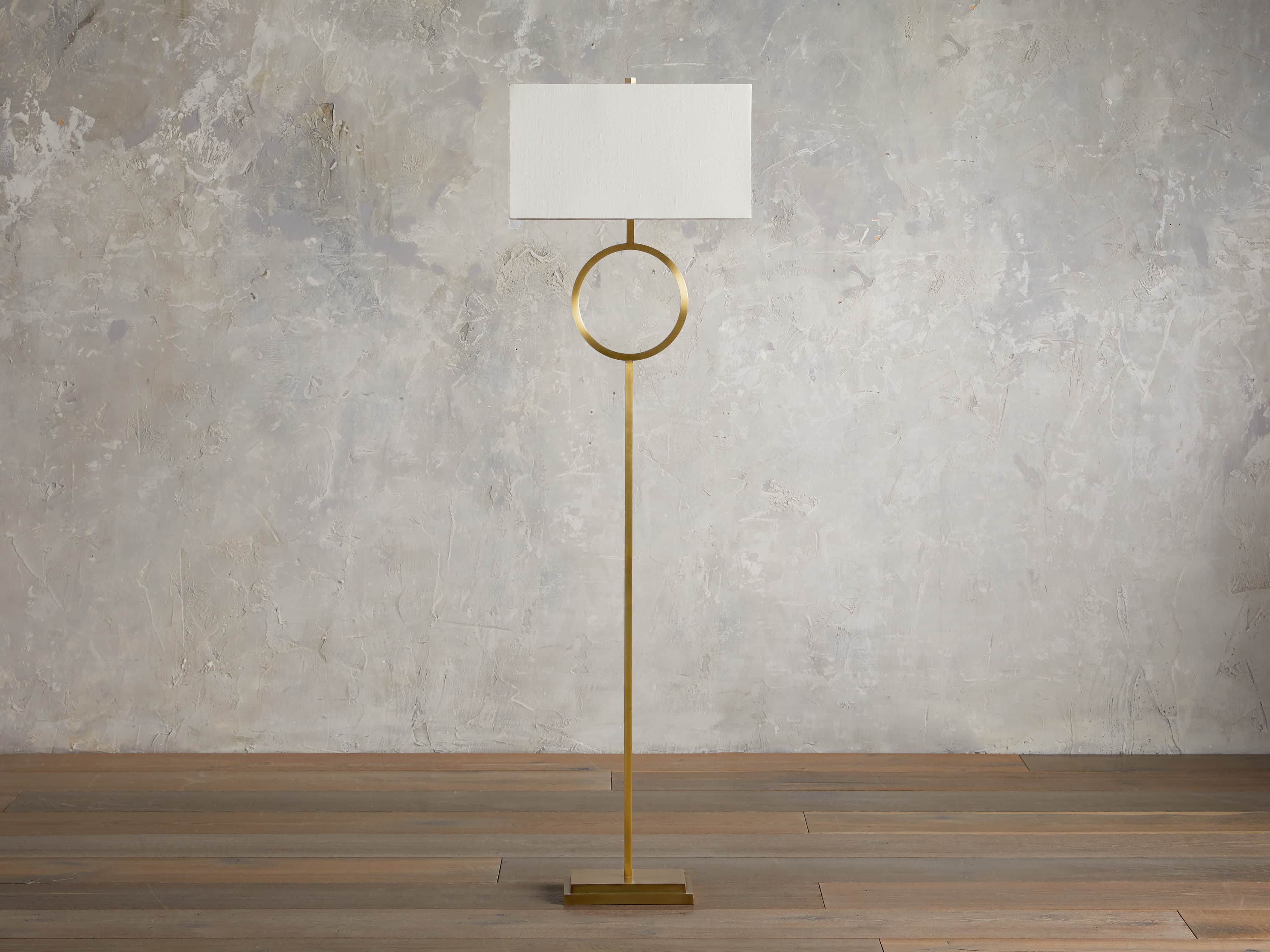 Rhys Brass Floor Lamp, slide 2 of 6