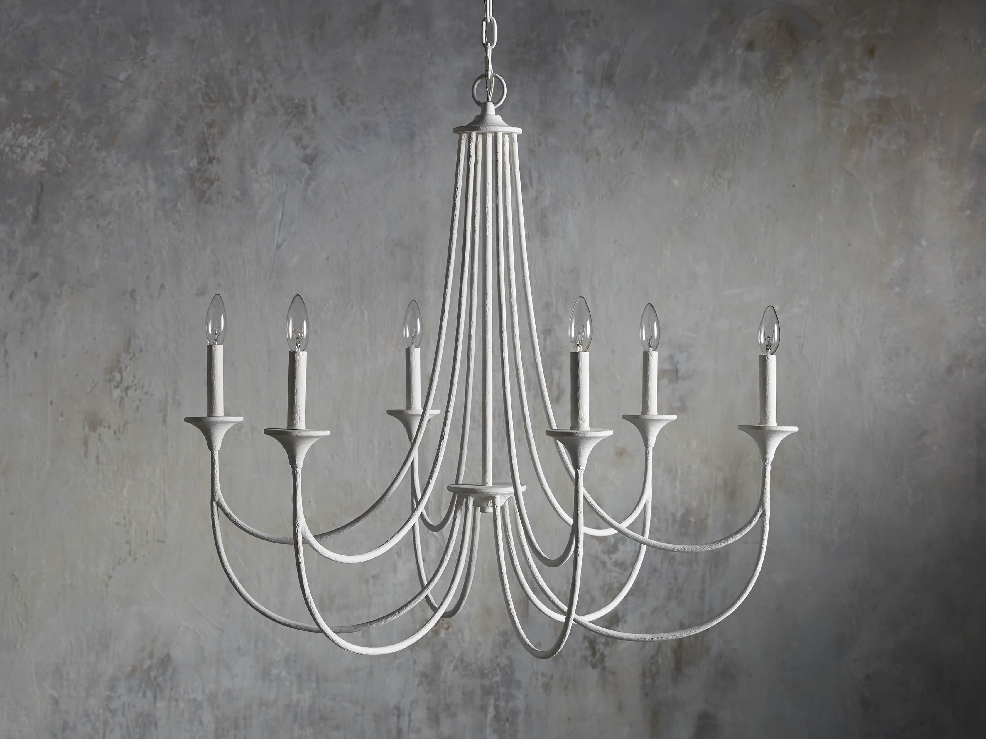 Sutherlin Gesso Chandelier, slide 2 of 5
