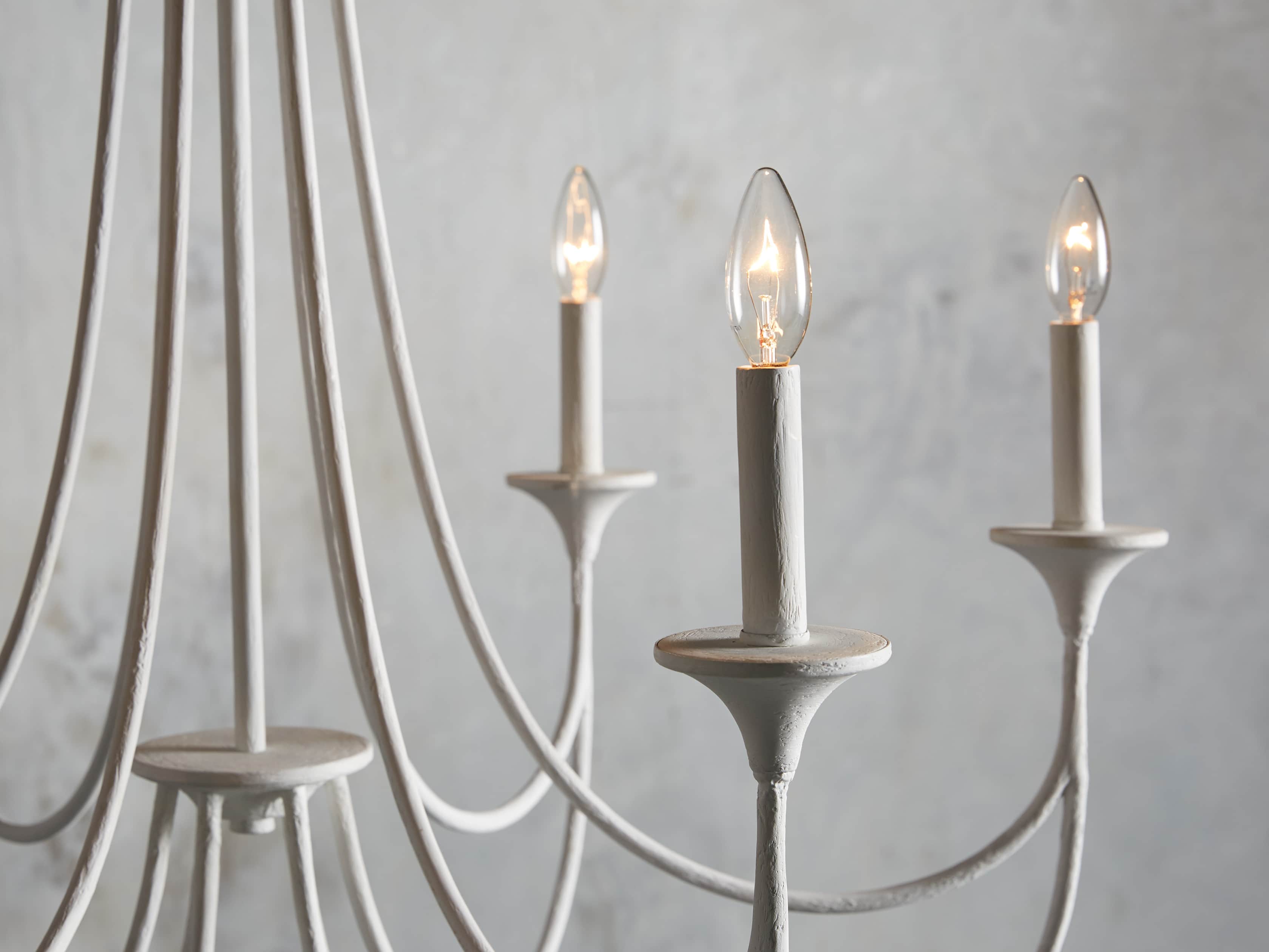 Sutherlin Gesso Chandelier, slide 3 of 5