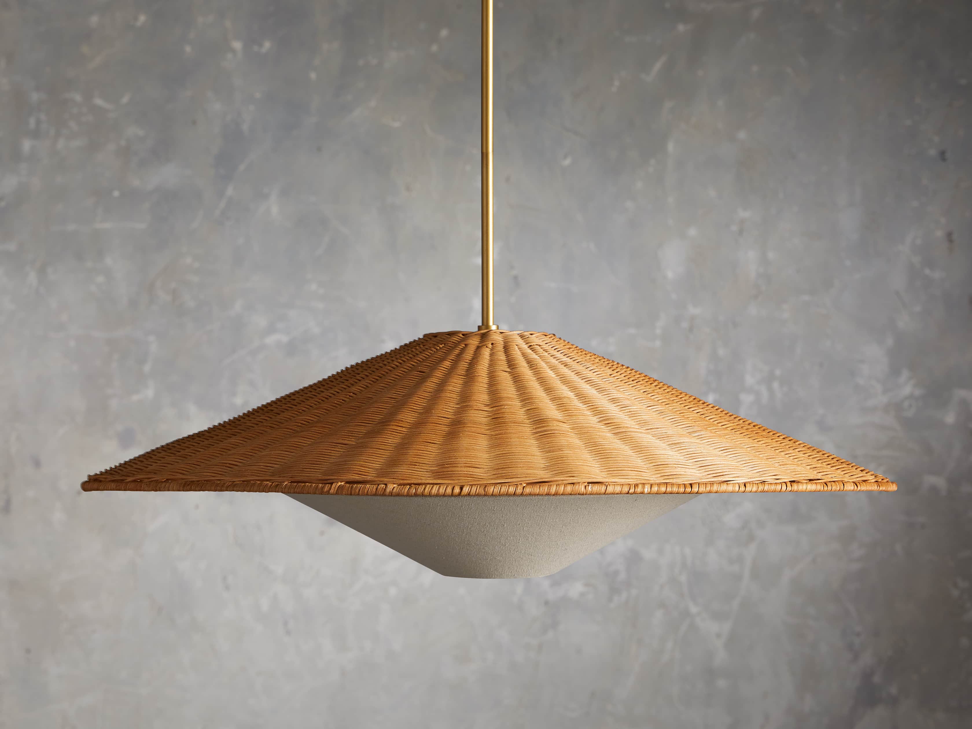 Farrah Rattan Chandelier, slide 2 of 7