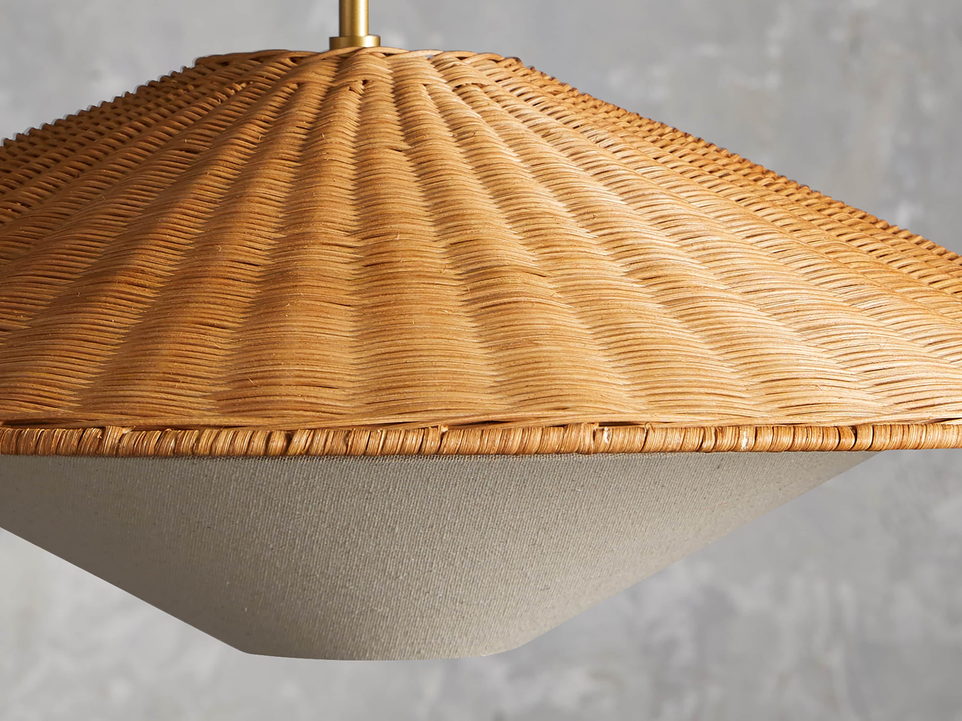 Farrah Rattan Chandelier, slide 3 of 7