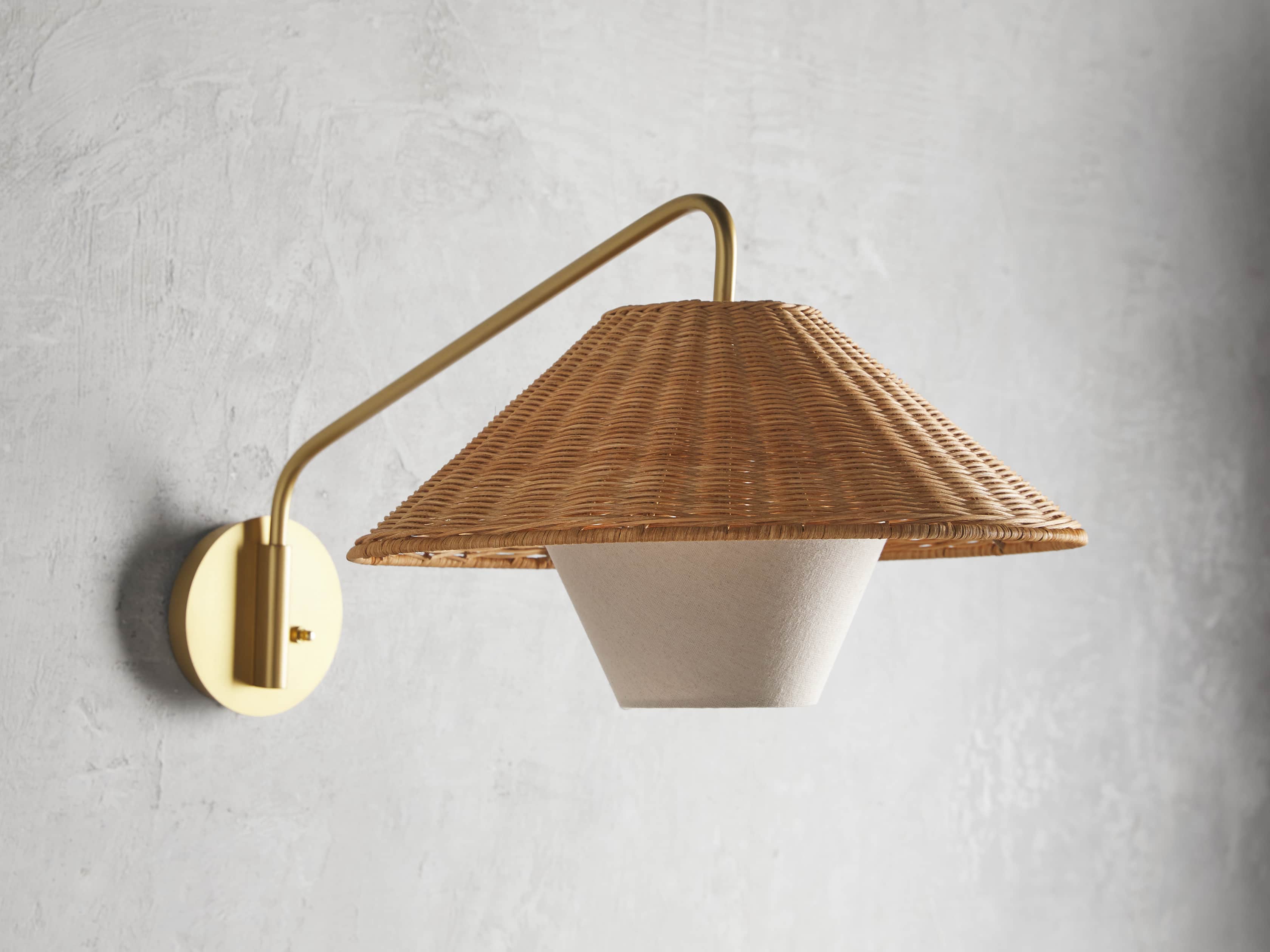 Farrah Rattan Wall Sconce, slide 2 of 6