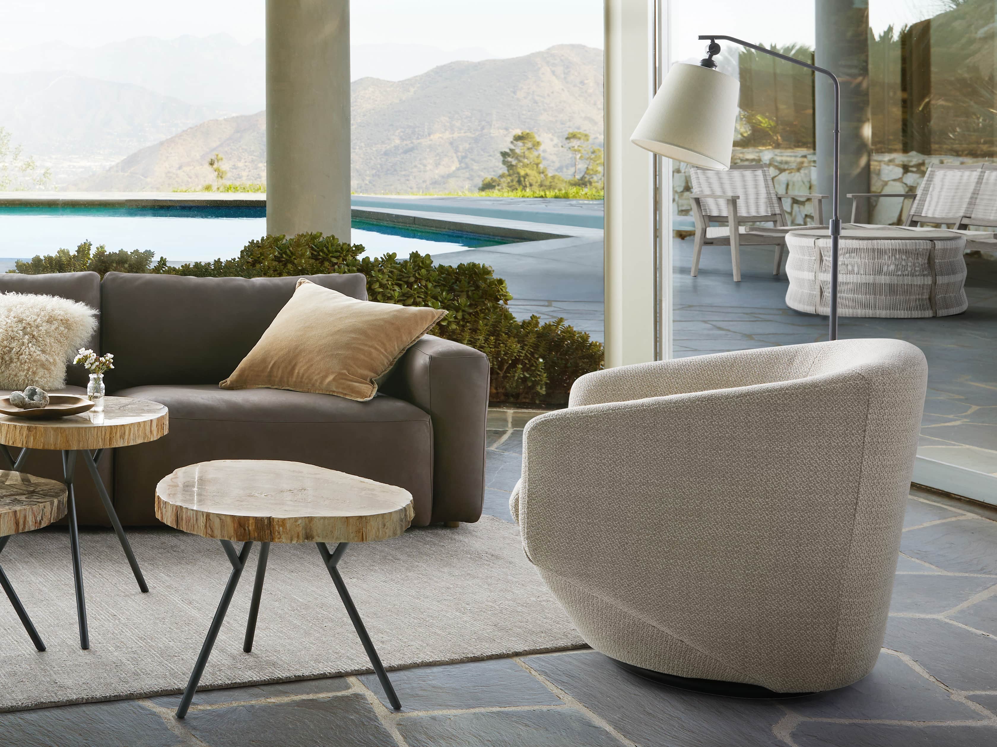 Kellen Bronze Floor Lamp with Linen Shade, slide 7 of 9