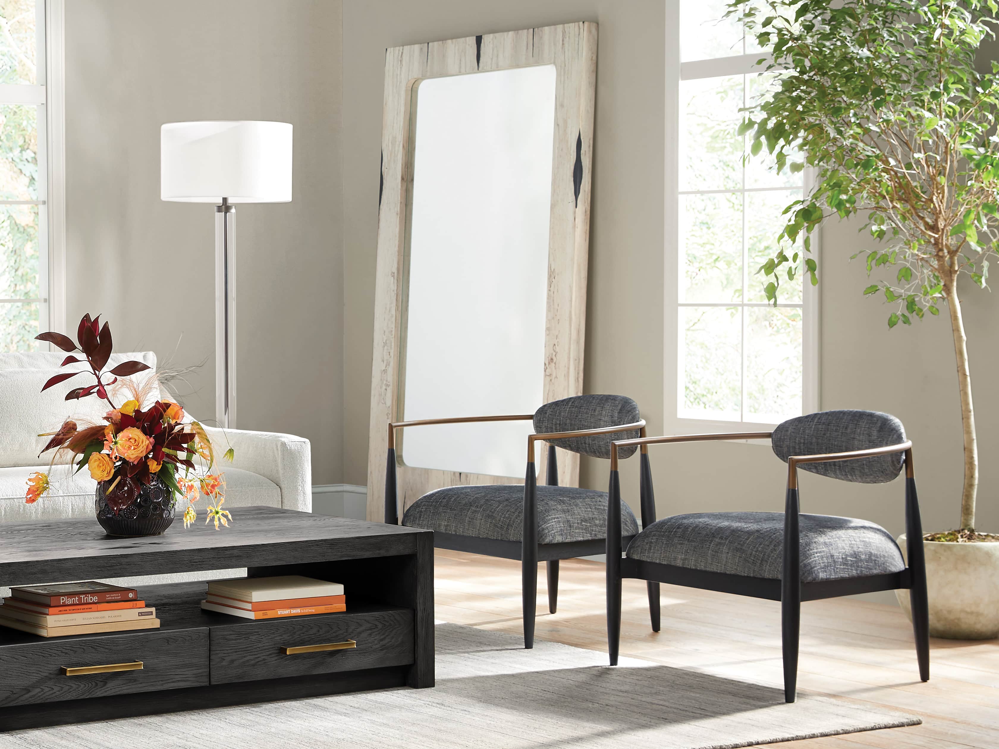 Glass Column Oil Rubbed Bronze Floor Lamp, slide 4 of 5