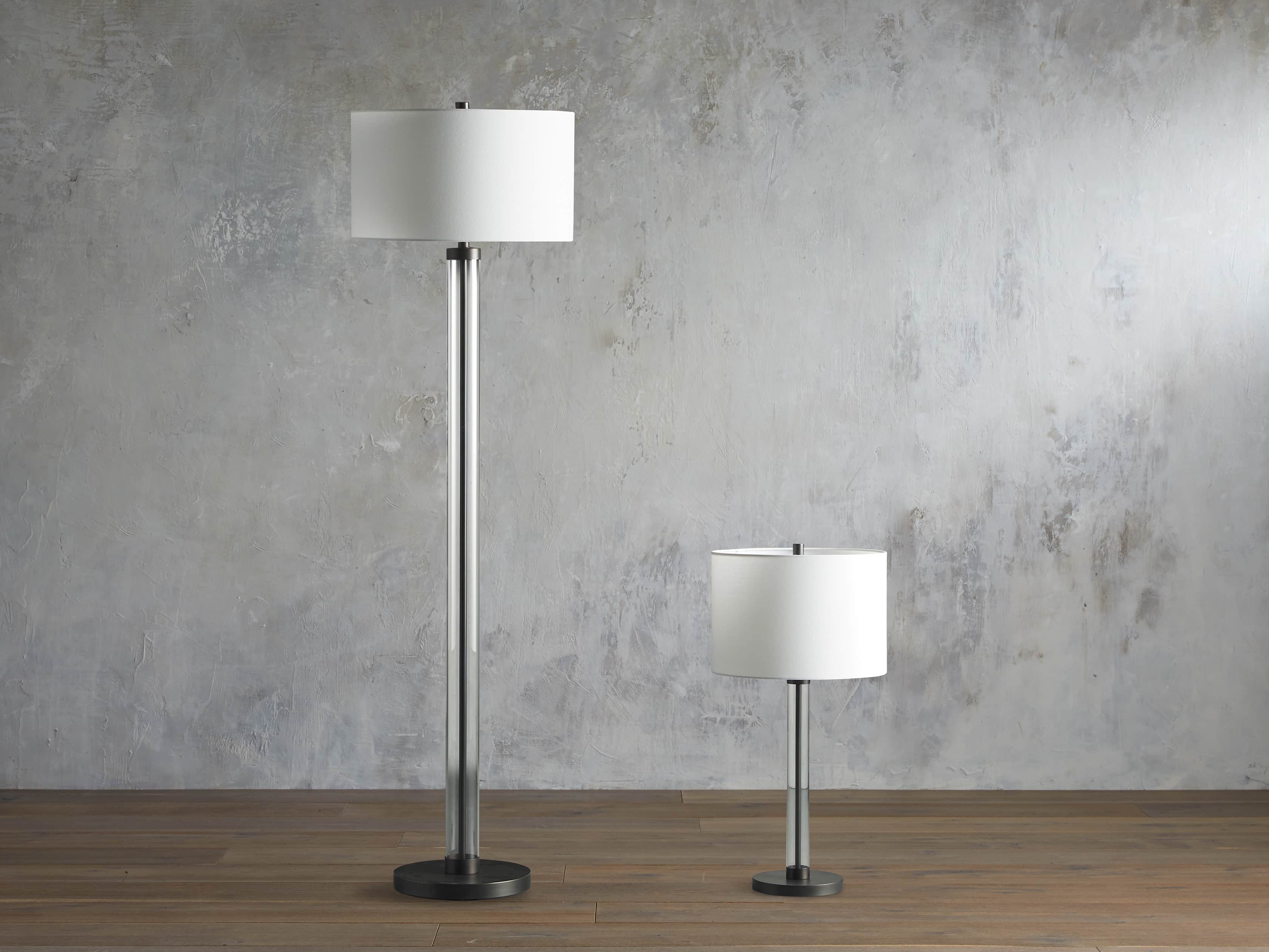 Glass Column Oil Rubbed Bronze Table Lamp, slide 3 of 5