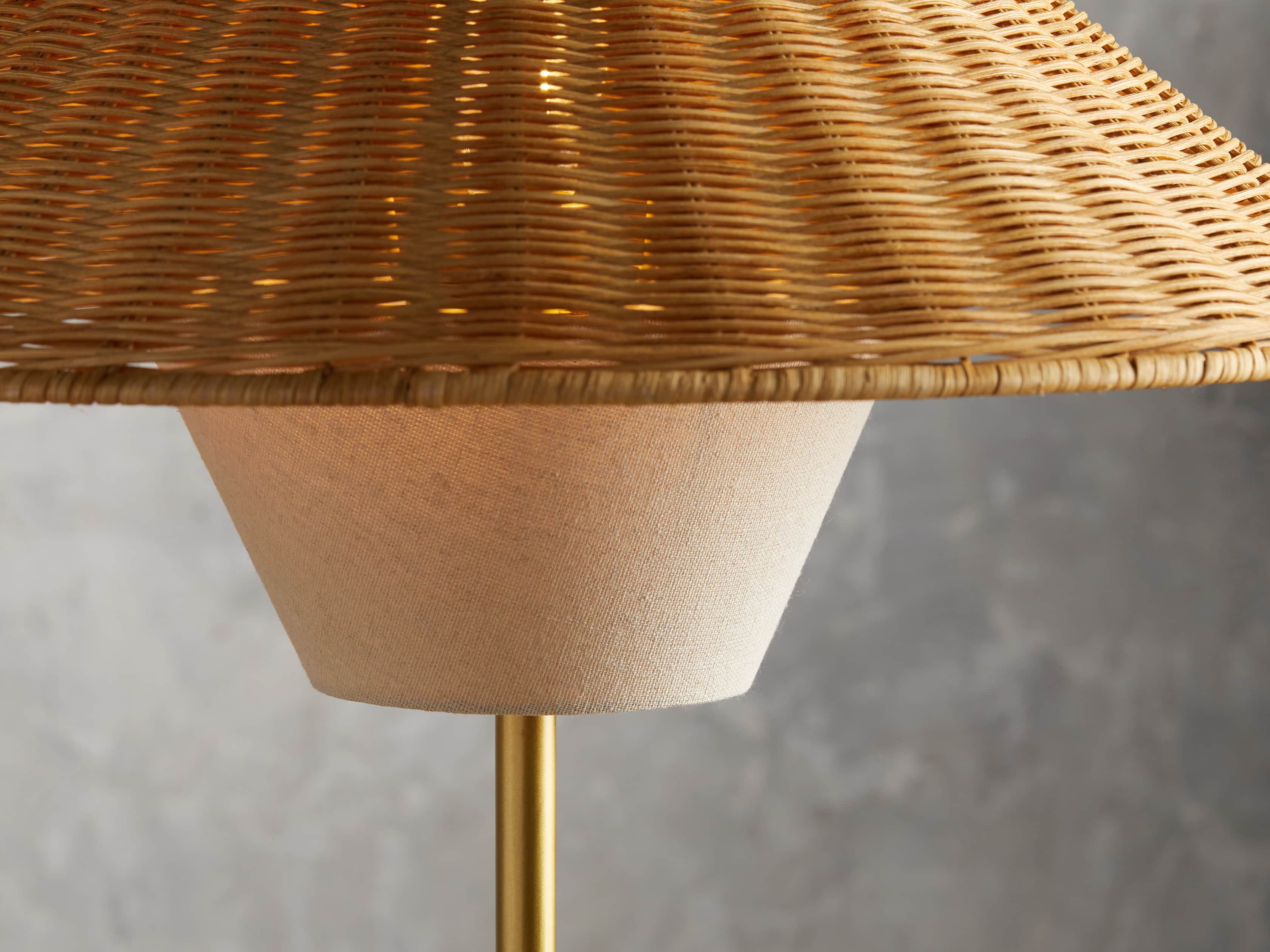 Farrah Rattan Table Lamp, slide 3 of 6