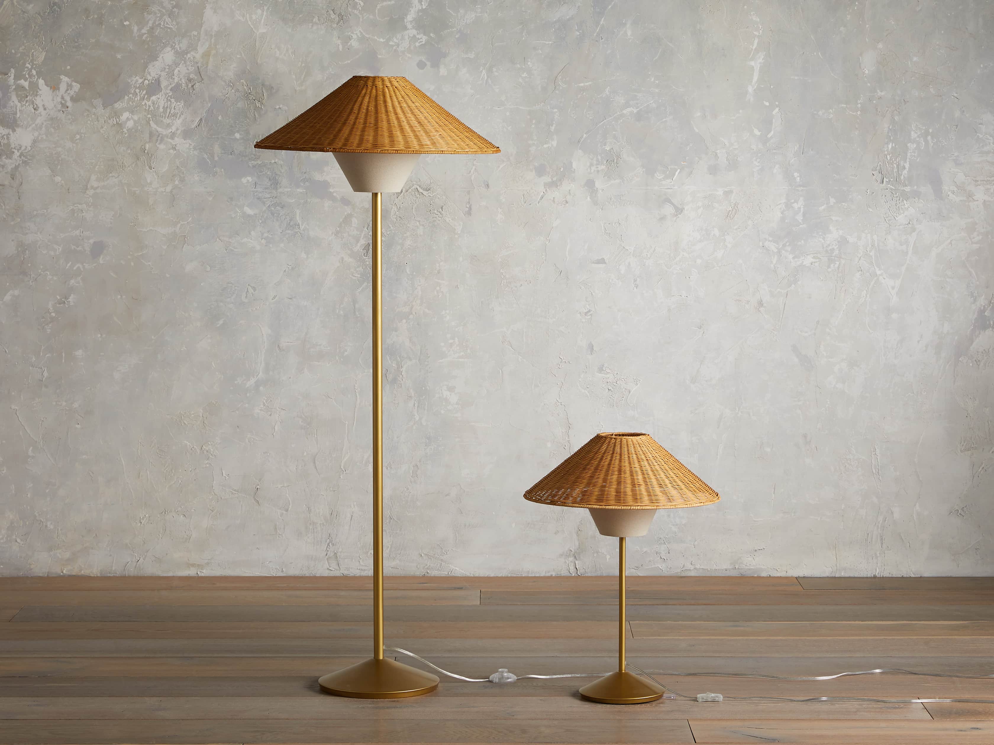 Farrah Rattan Floor Lamp, slide 3 of 6