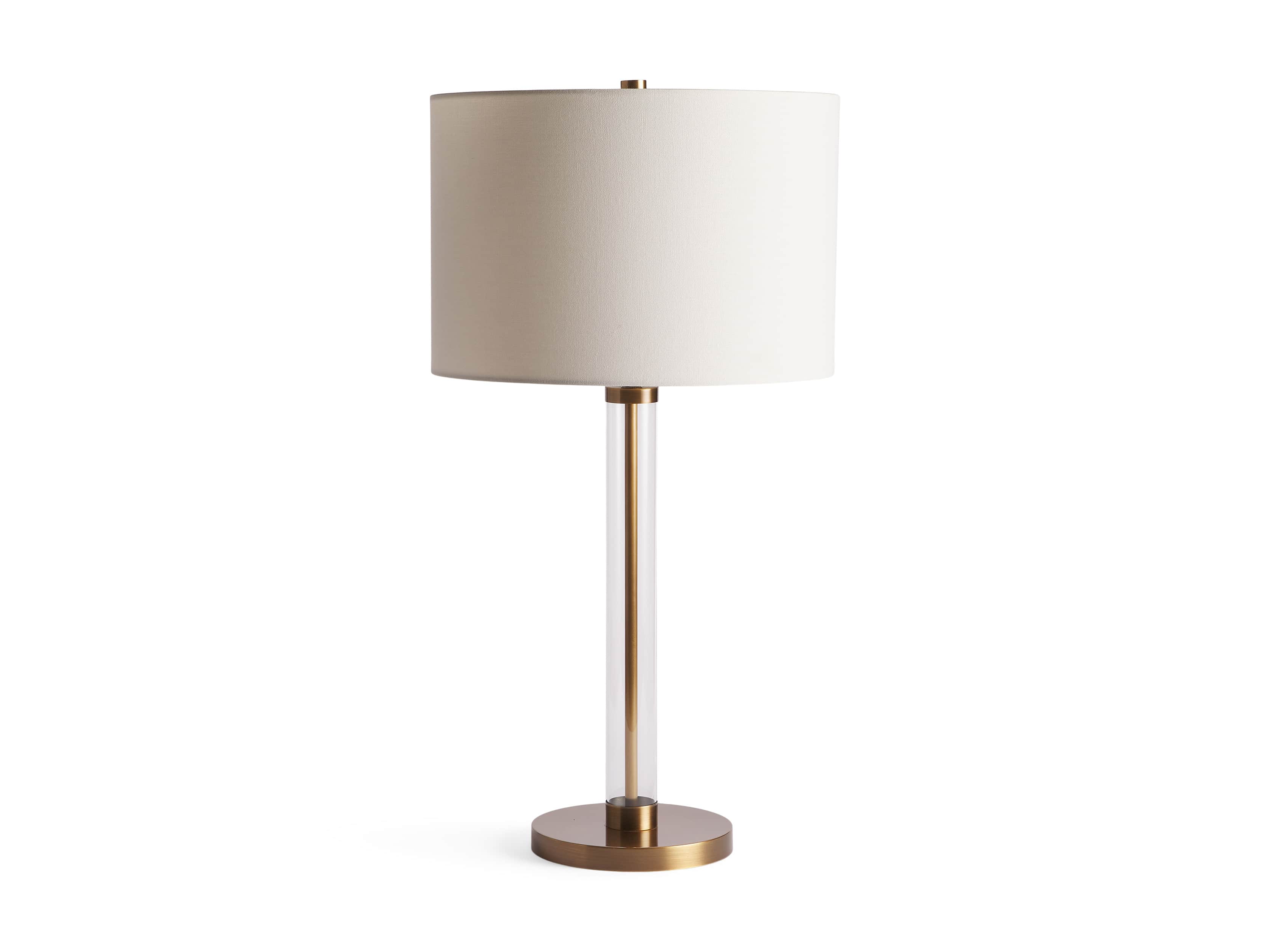 Glass Column Brass Table Lamp, slide 5 of 5