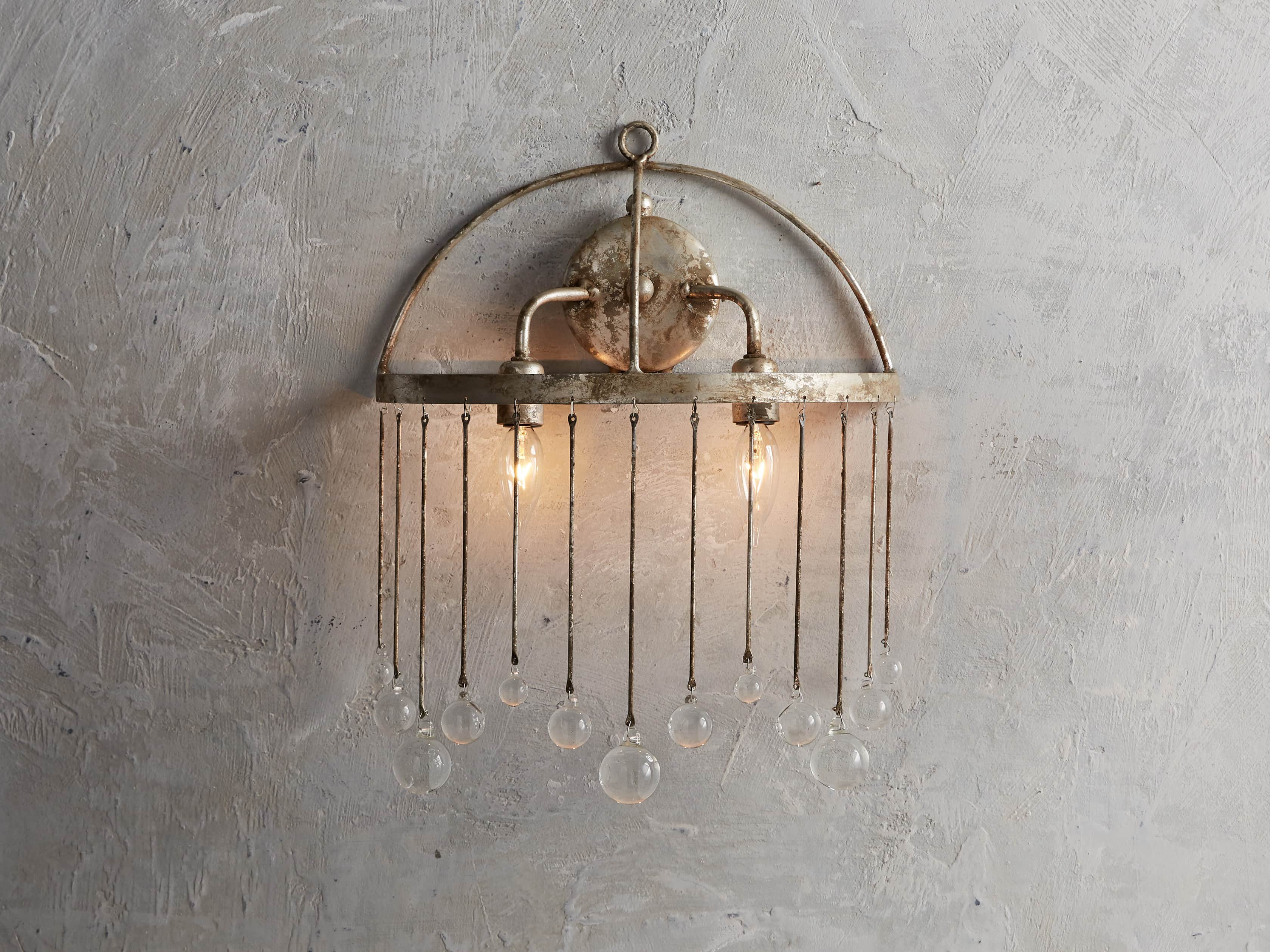 Aubrey Silver Wall Sconce, slide 1 of 4