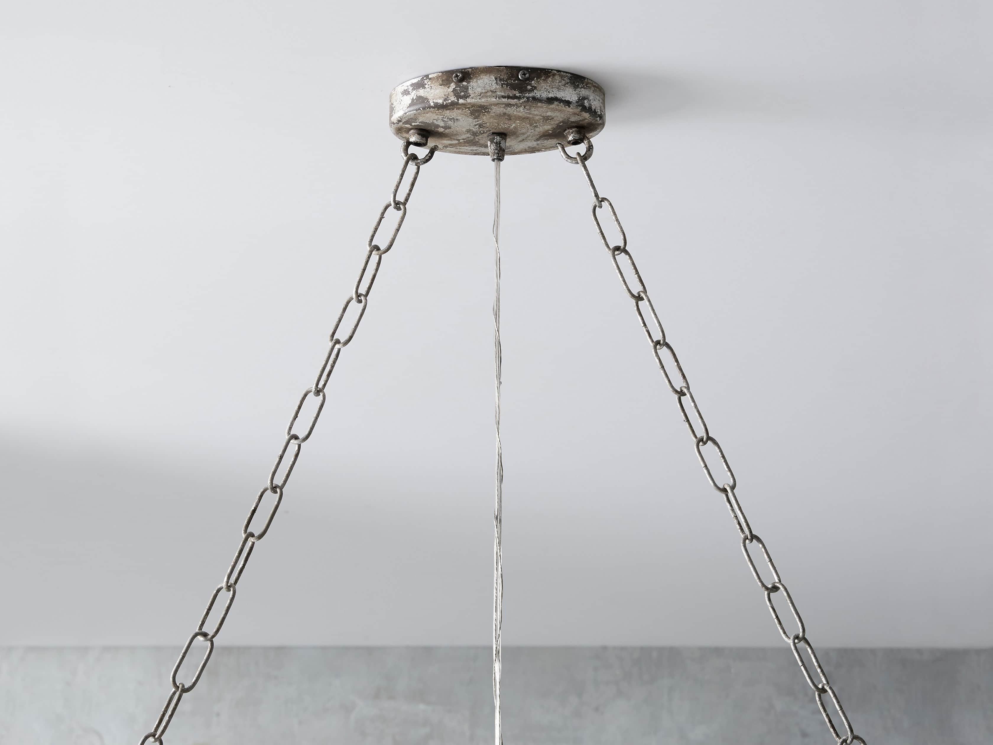 Aubrey Large Rectangle Chandelier in Silver, slide 3 of 6