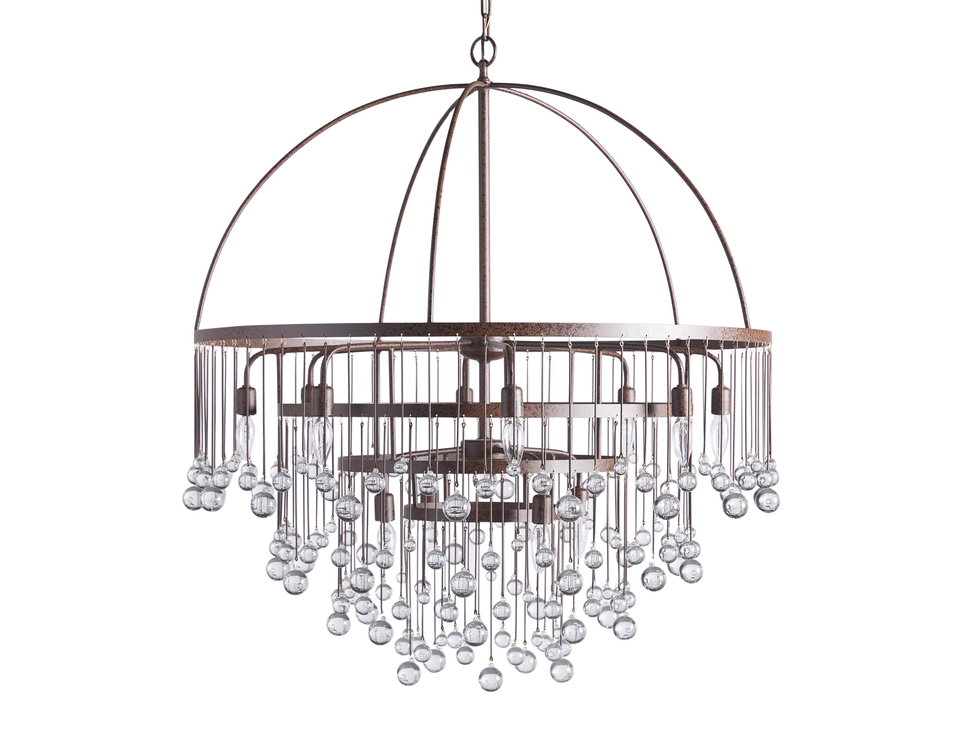 Aubrey 4 Tier Chandelier in Rust, slide 6 of 6
