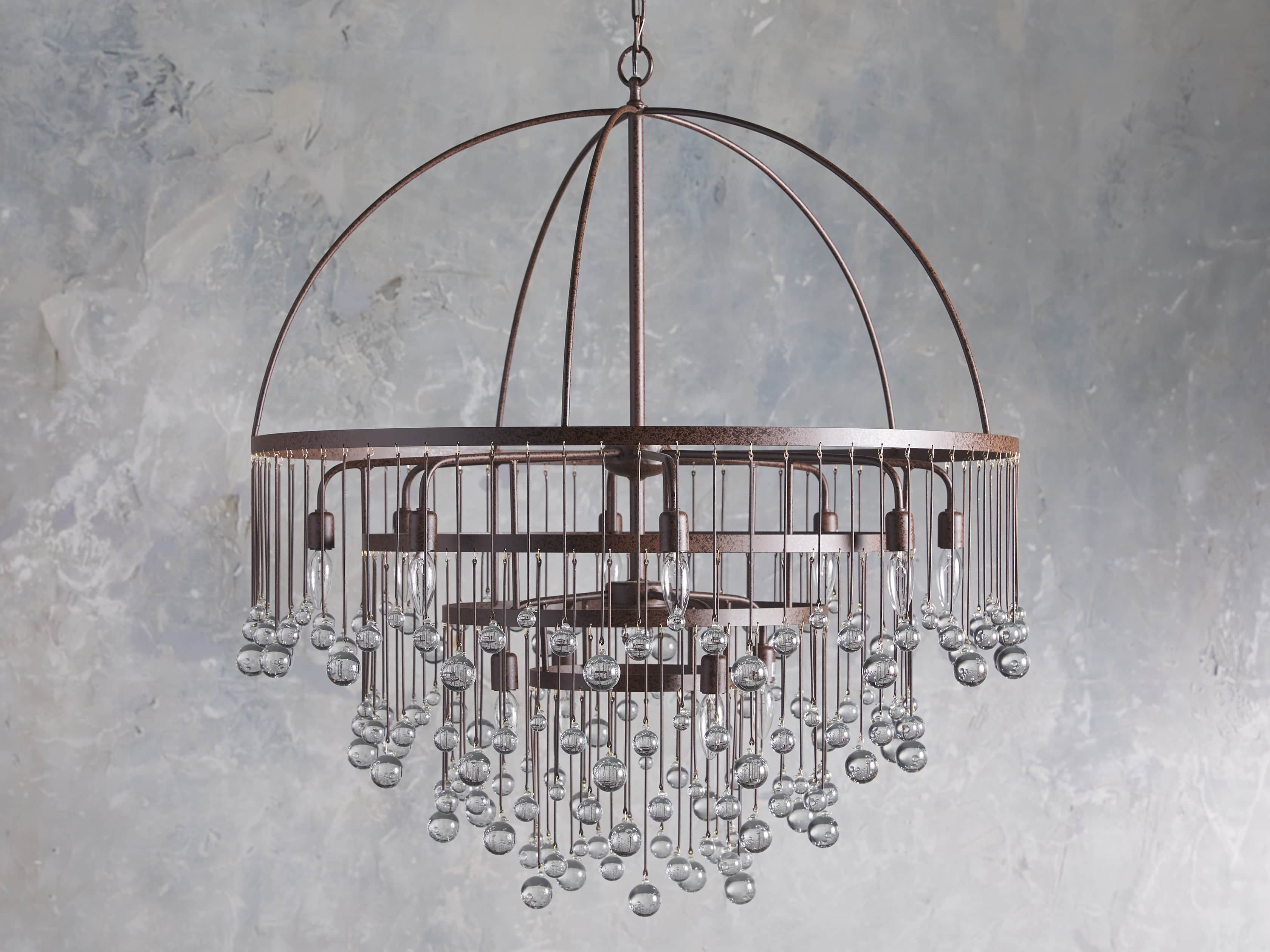 Aubrey 4 Tier Chandelier in Rust, slide 1 of 6