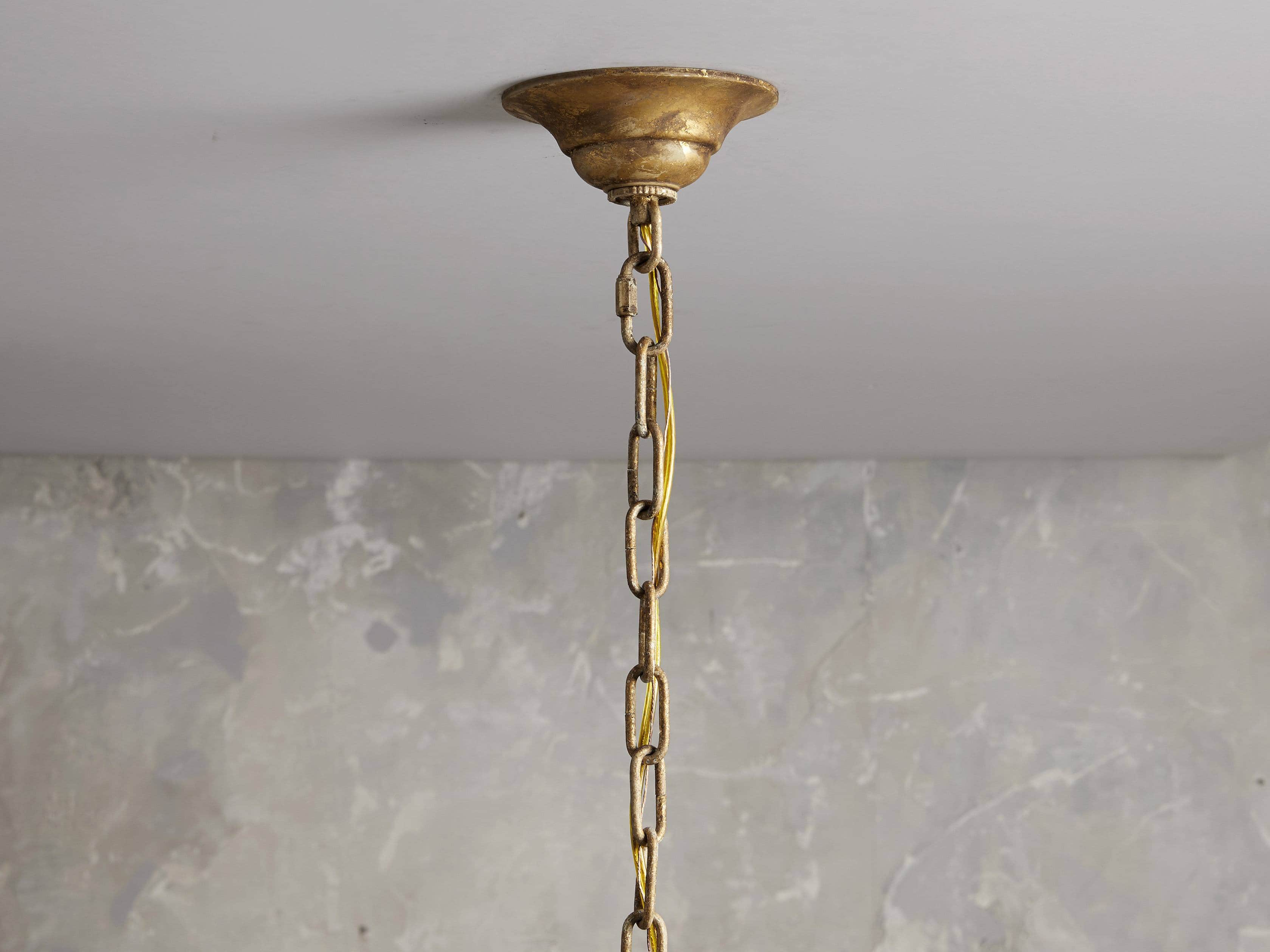 La Cage 6 light Chandelier in Gold Clay