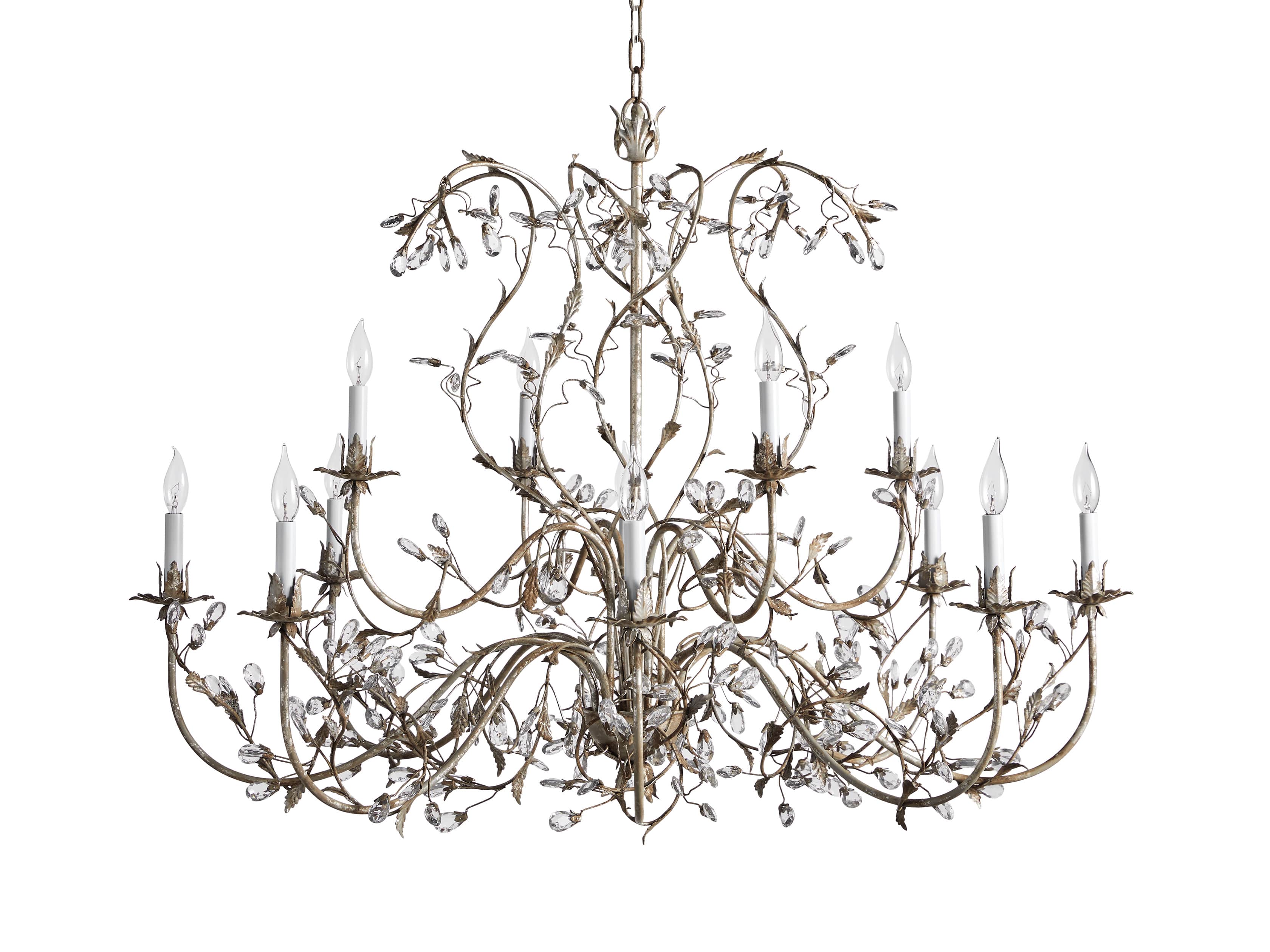 12 Light Chandelier in Silver