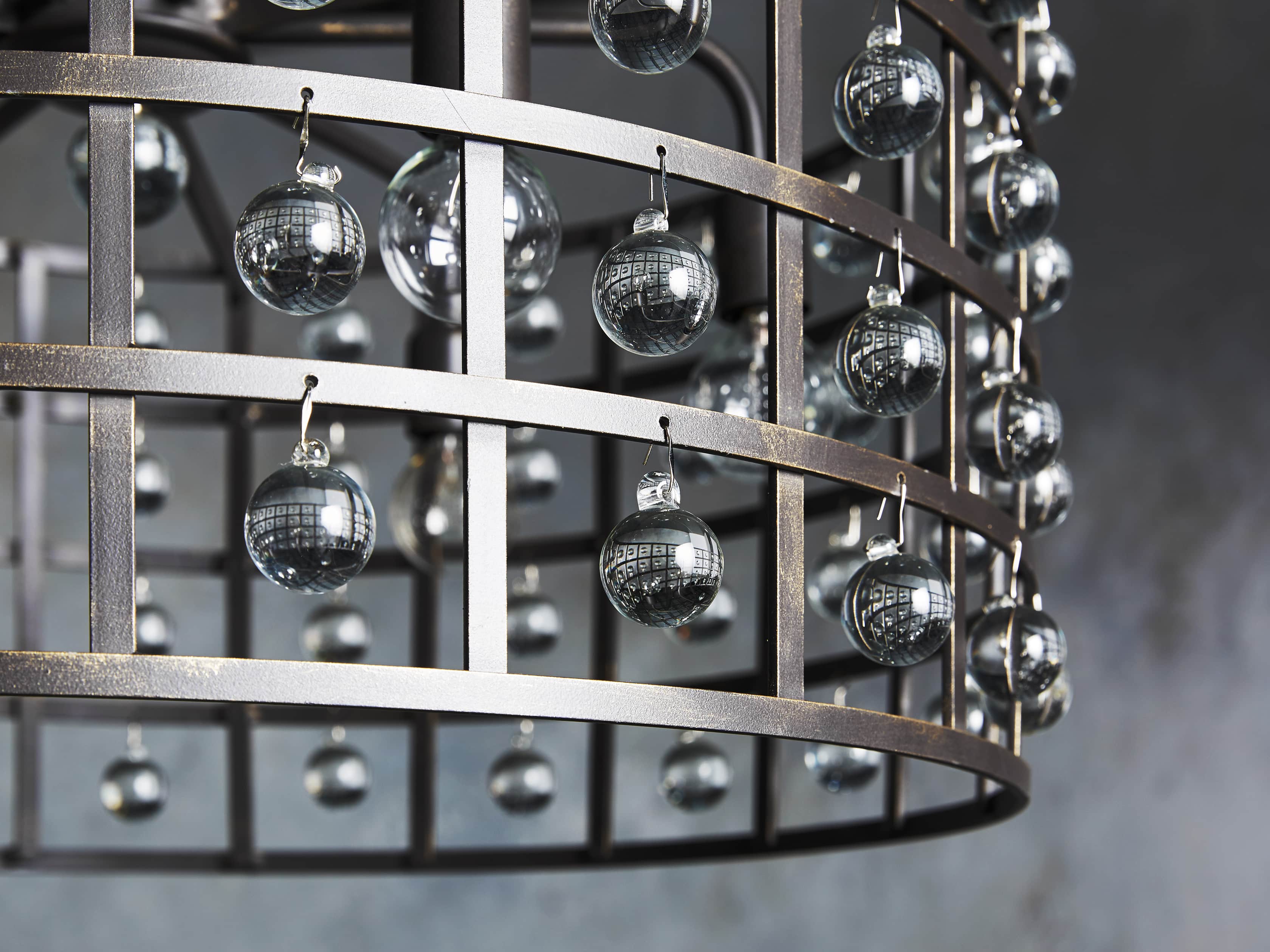 La Cage 6 Light Chandelier in Bronze, slide 2 of 8