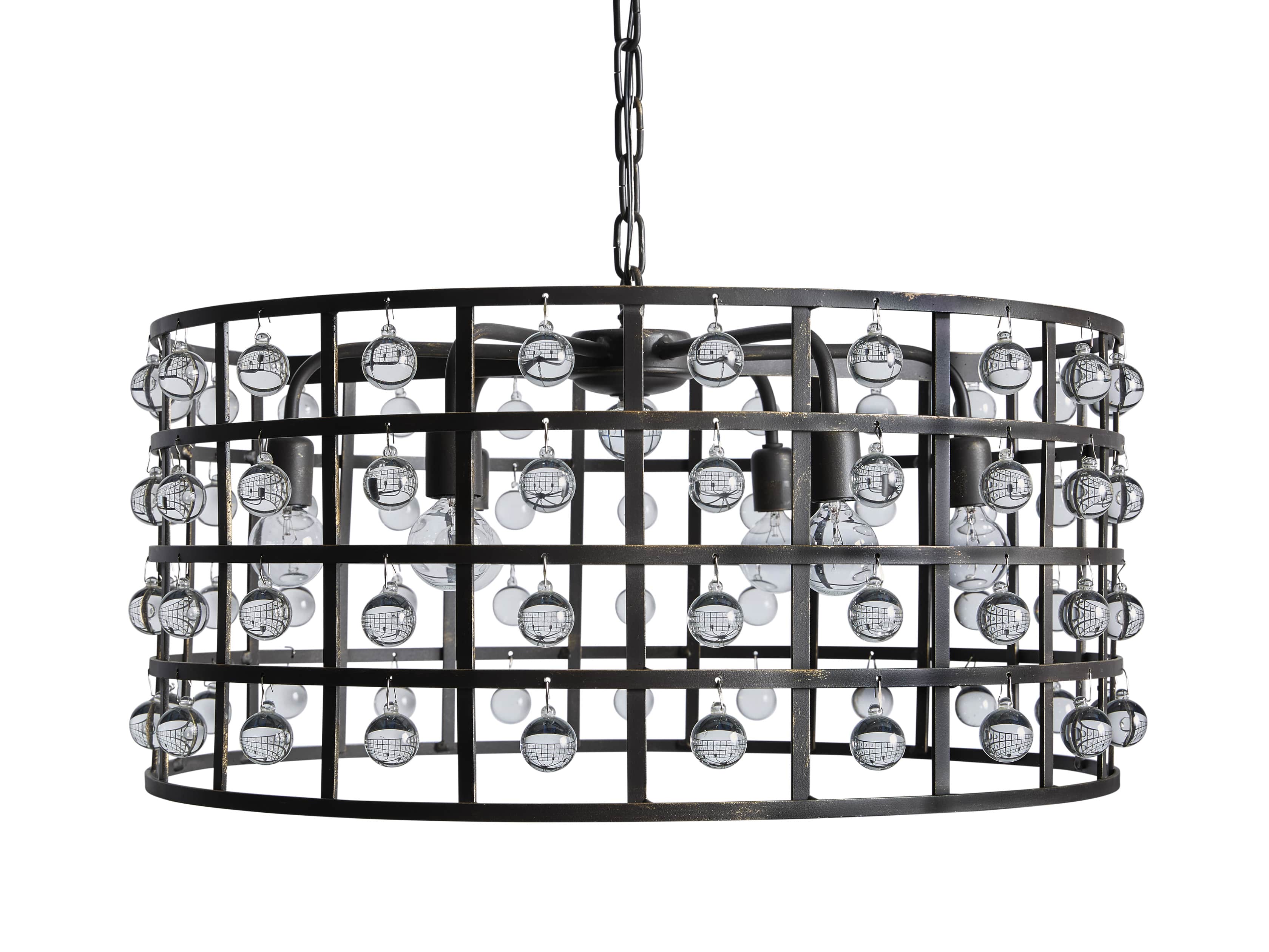 La Cage 6 Light Chandelier in Bronze, slide 3 of 8