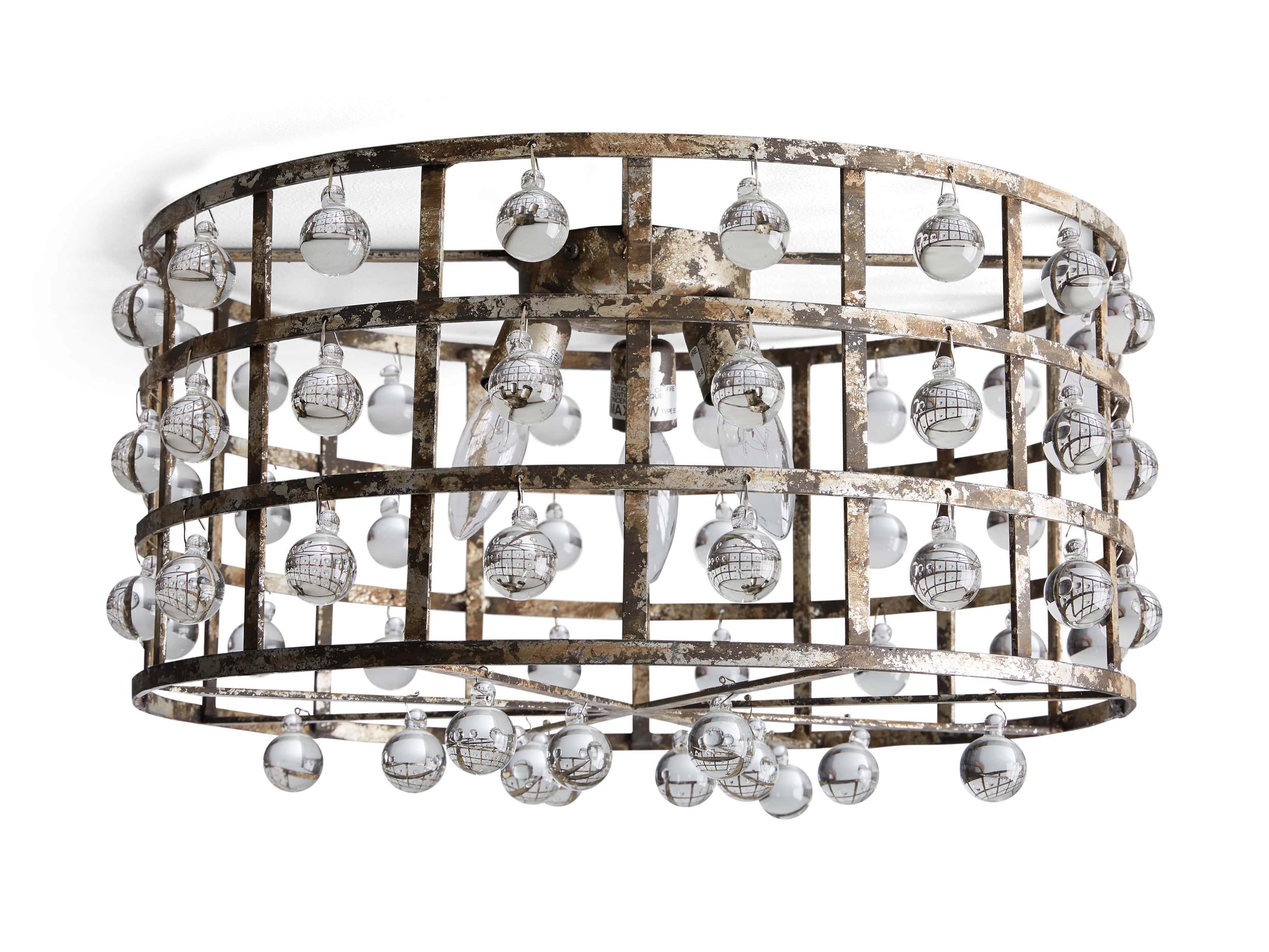 La Cage 18" Silver Flushmount, slide 3 of 3