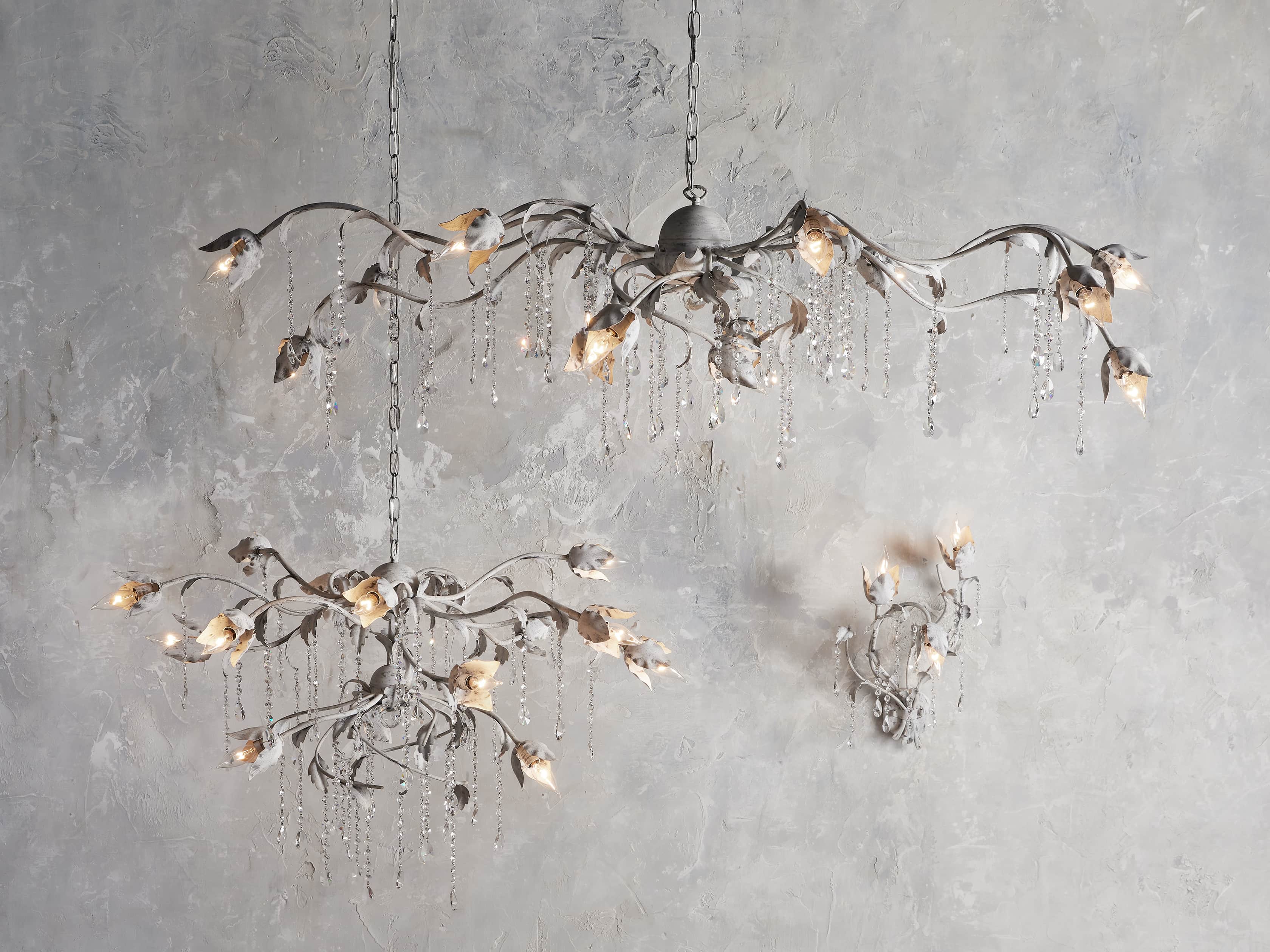 Viticcio Chandelier in Ash White, slide 4 of 6