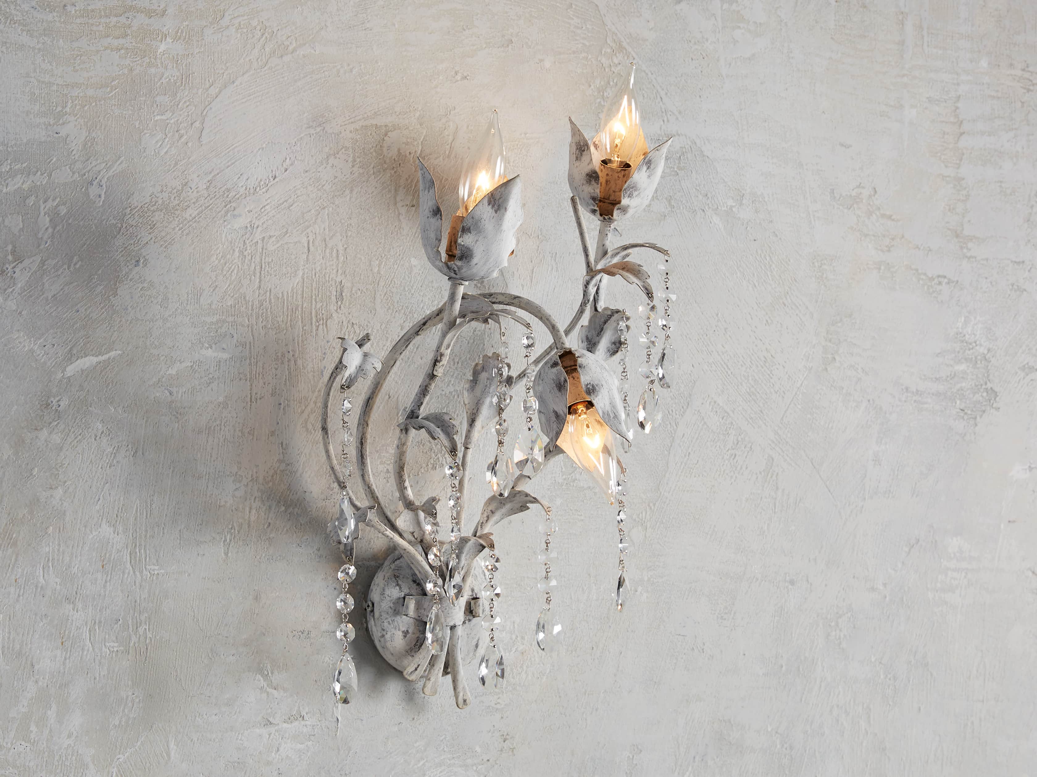 VITICCIO WALL SCONCE IN WHITE, slide 1 of 8
