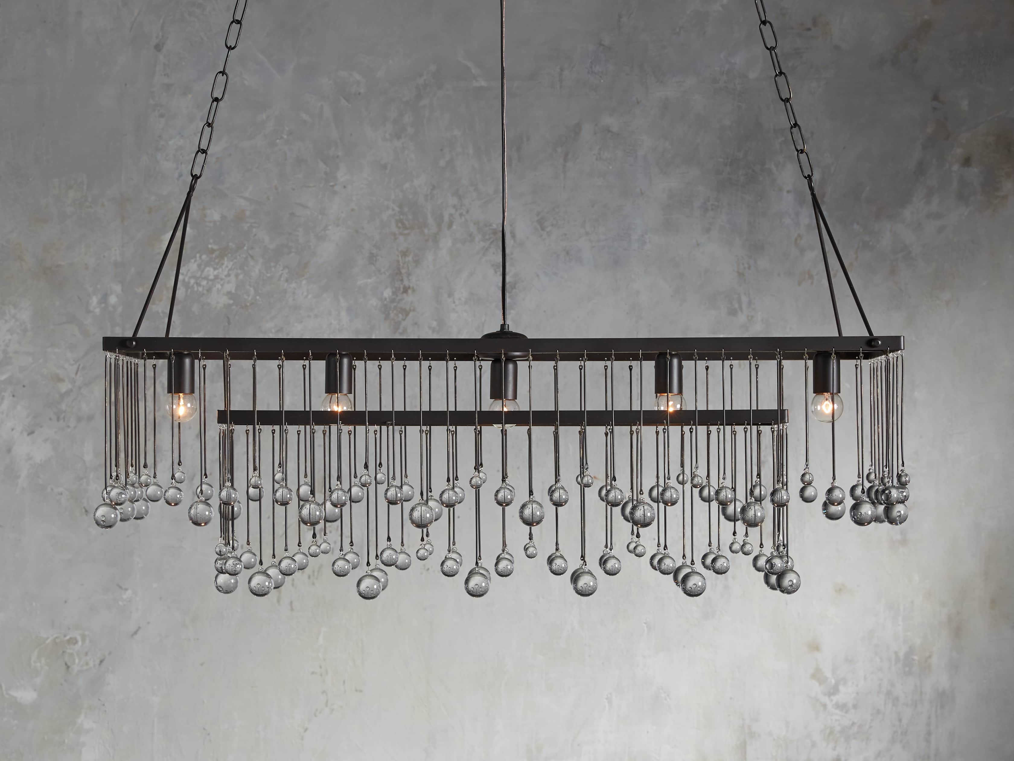 Bronze shop rectangular chandelier