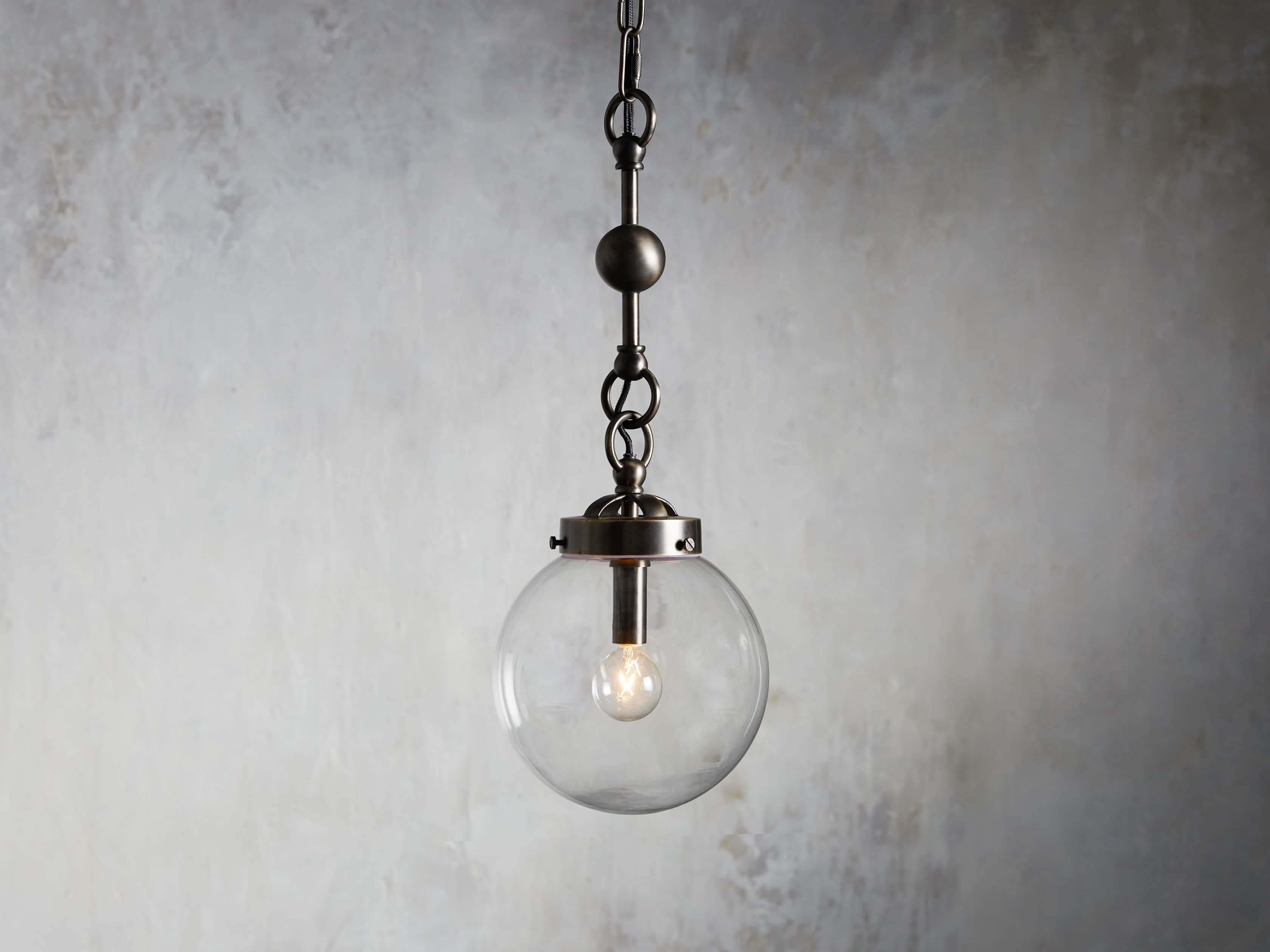 Small Globe Pendant in Oil Rubbed Bronze, slide 1 of 6