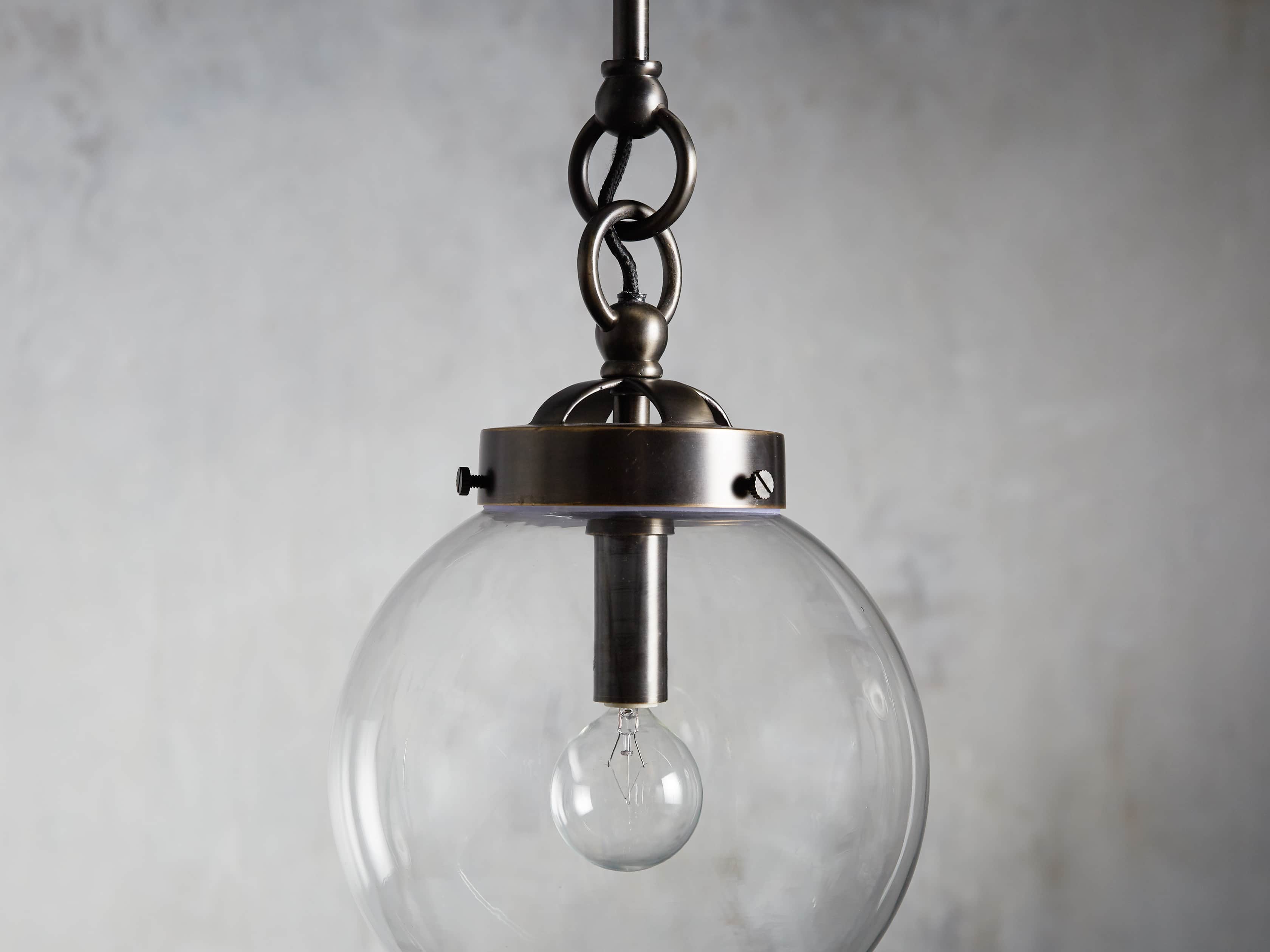 Small Globe Pendant in Oil Rubbed Bronze, slide 3 of 6