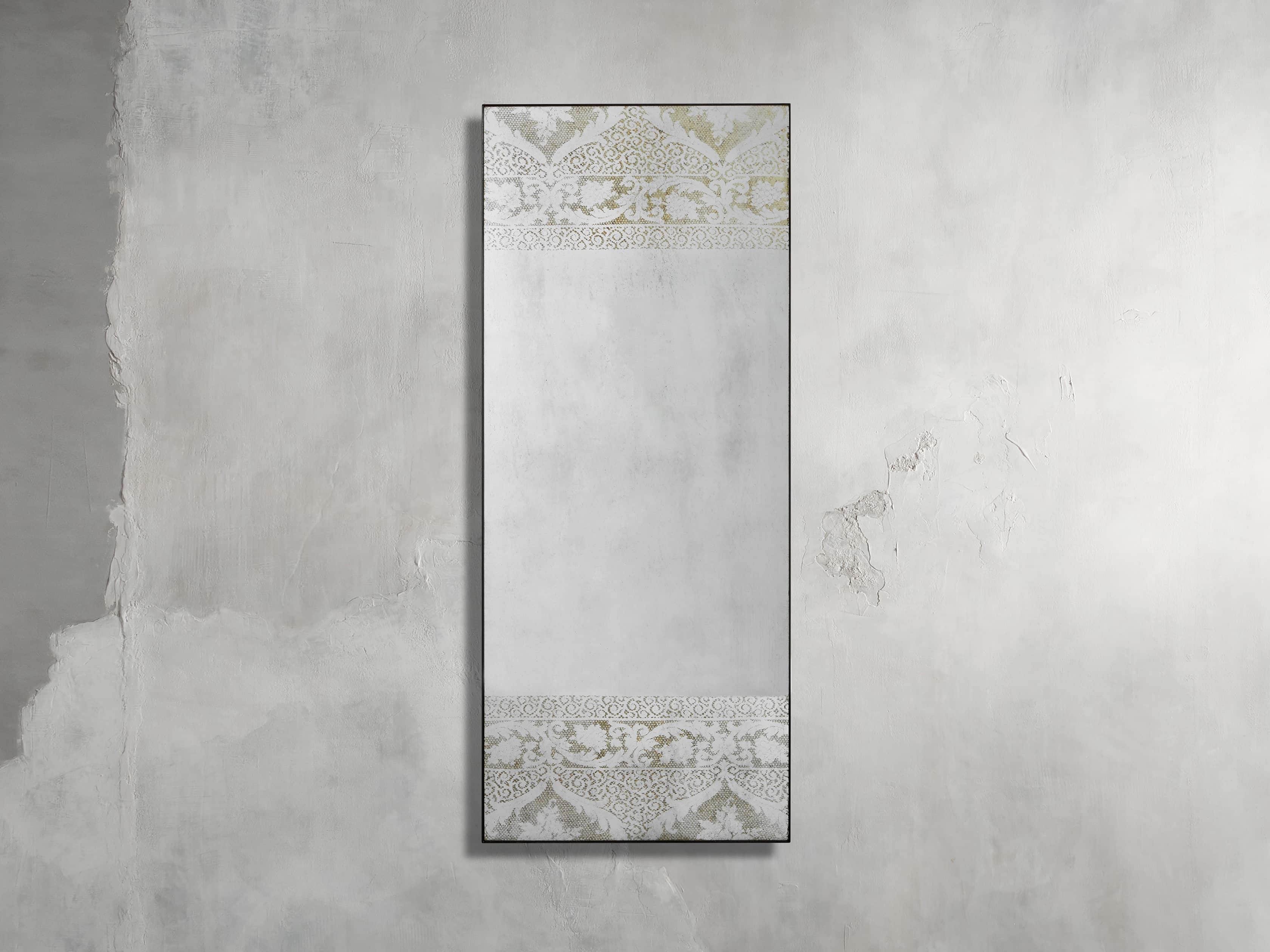 KALINDA 72" NARROW FLOOR MIRROR IN WHITE, slide 1 of 5