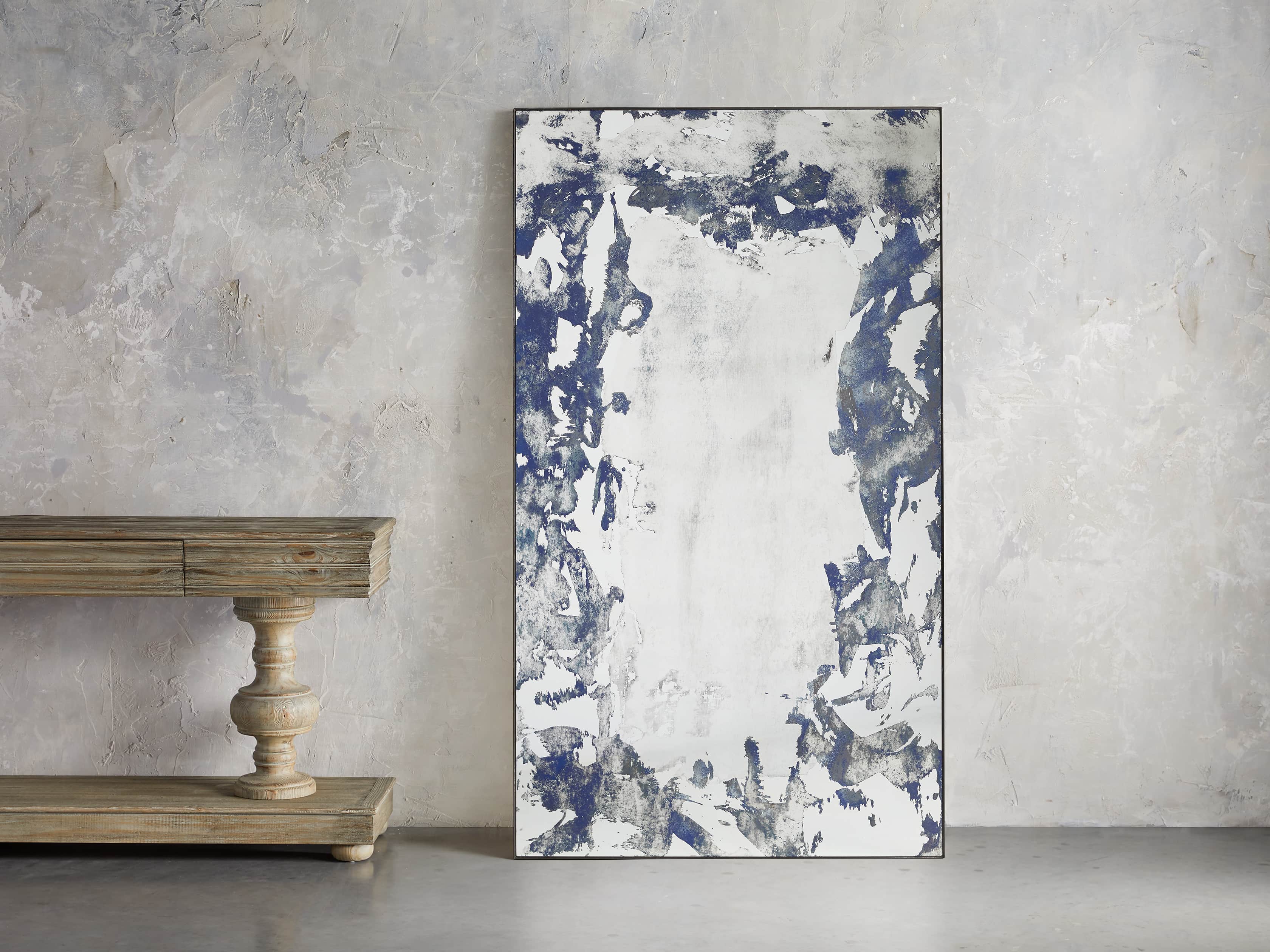Large Iona Floor Mirror in Cobalt, slide 1 of 5