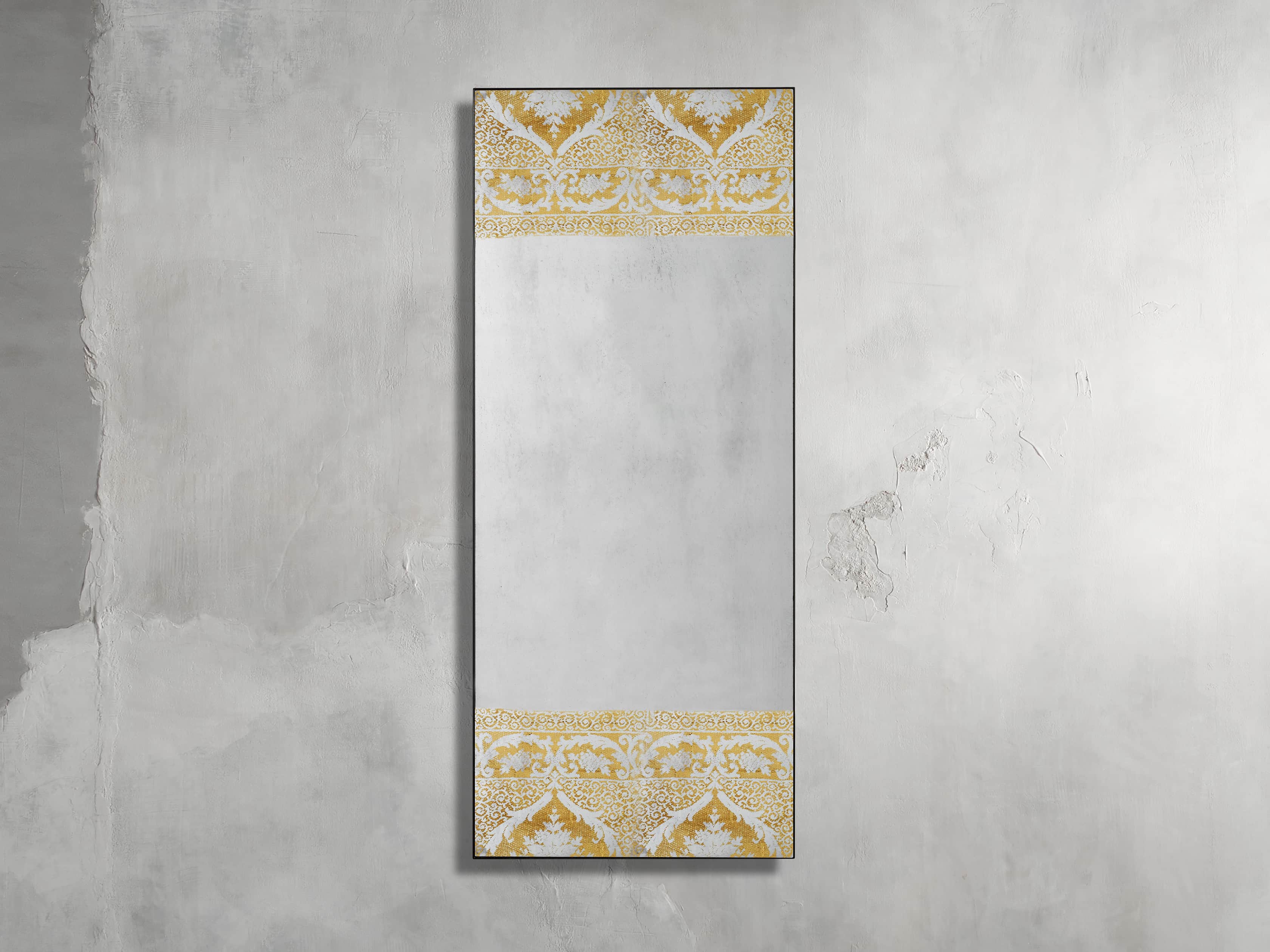 KALINDA 72" NARROW FLOOR MIRROR IN GOLD, slide 1 of 3
