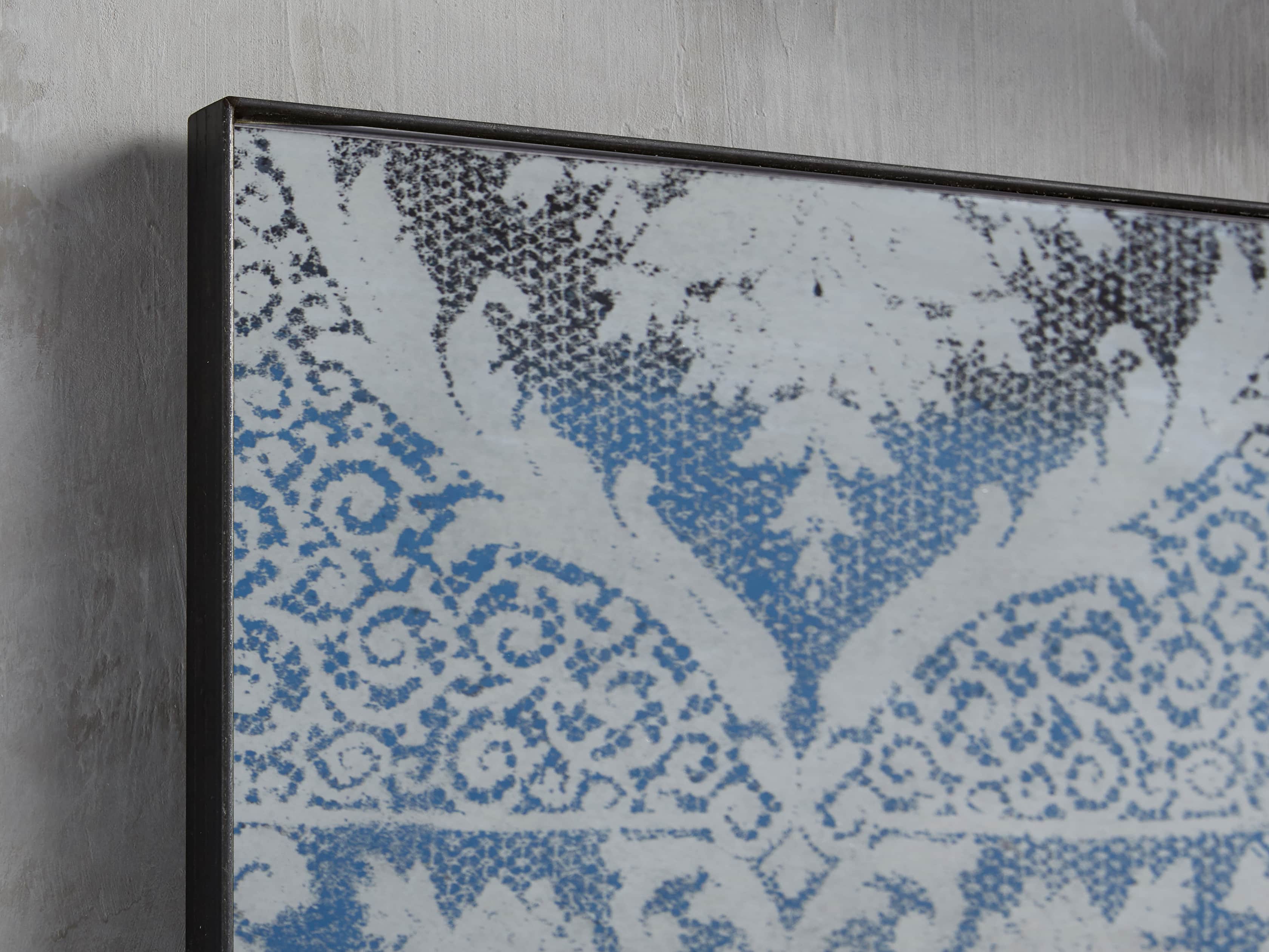 KALINDA 72" NARROW FLOOR MIRROR IN BLUE, slide 2 of 3