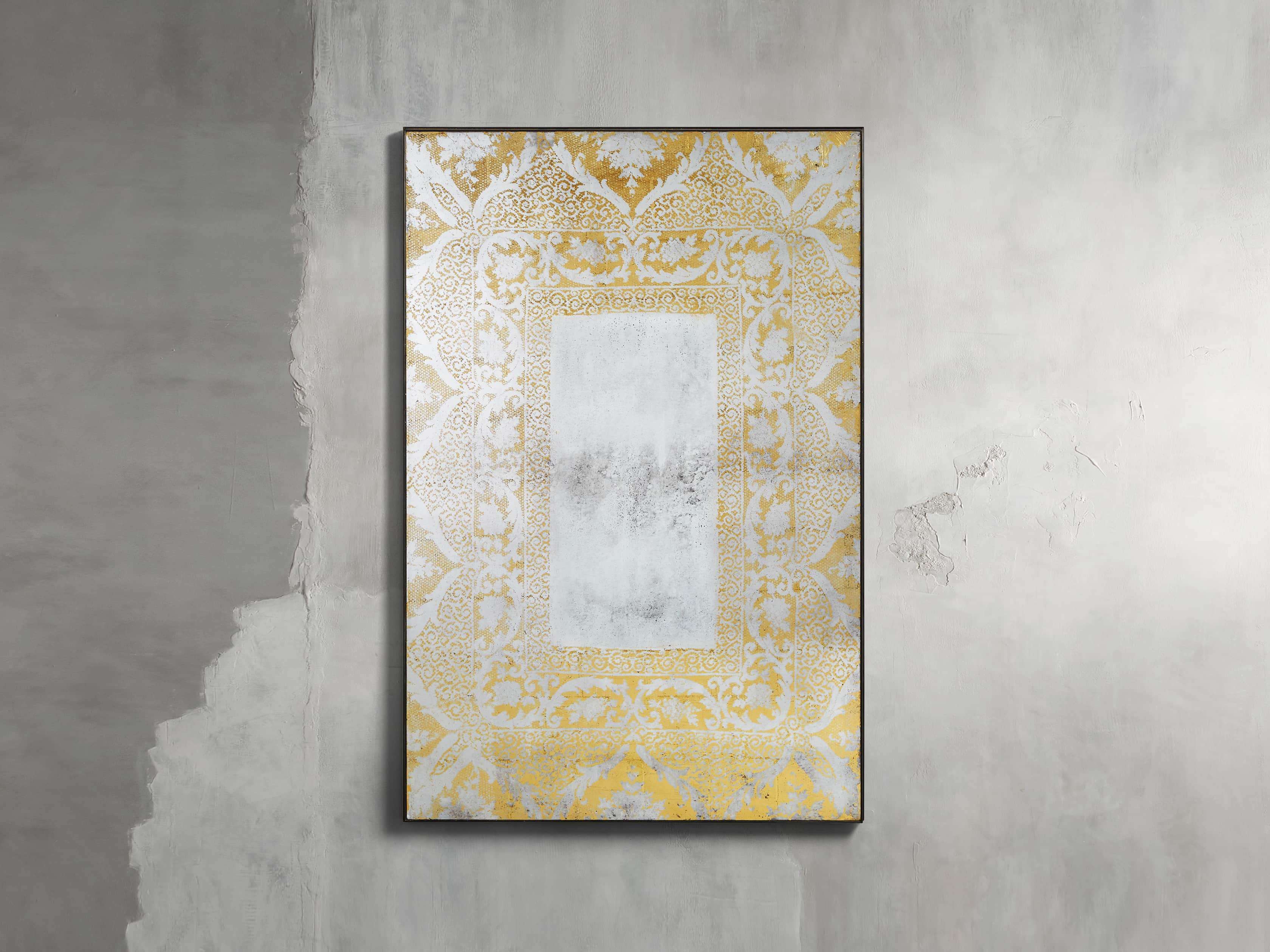 SOLANGE 48" WALL MIRROR IN GOLD, slide 1 of 2