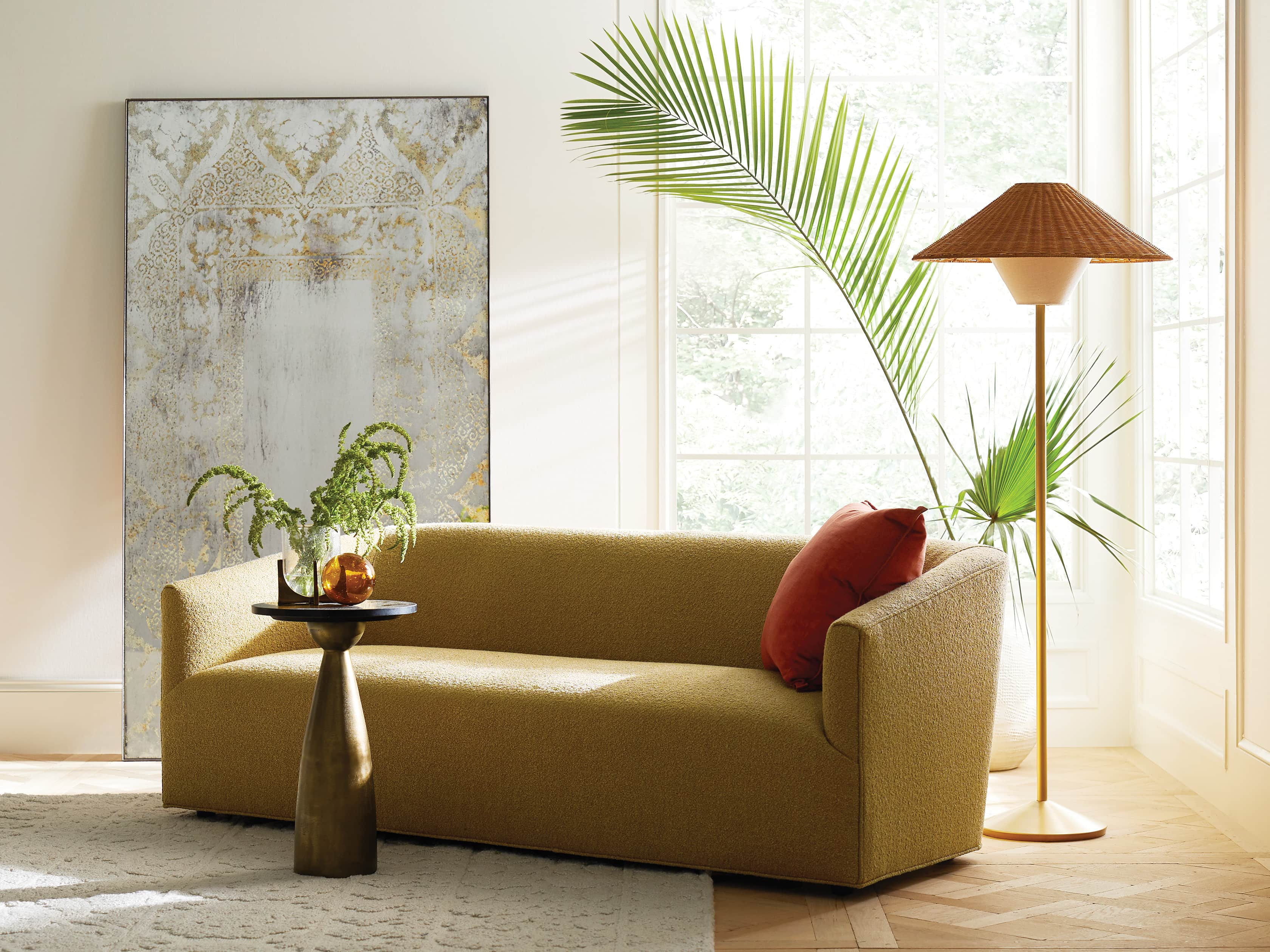 SOLANGE 76" FLOOR MIRROR IN WHITE, slide 3 of 4
