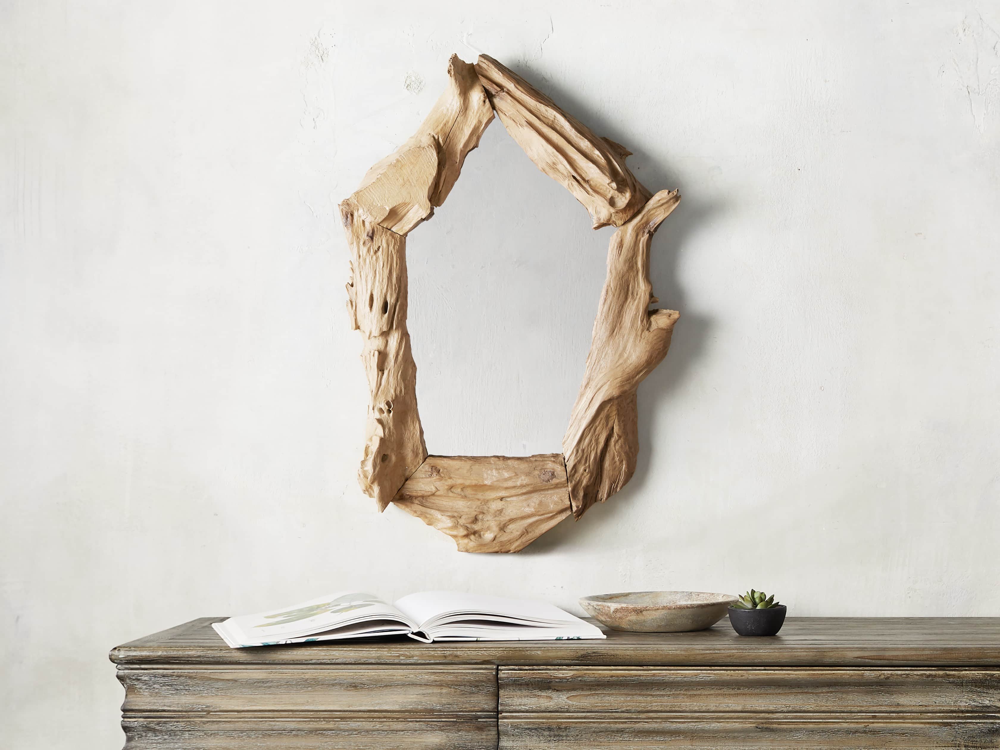 Teak Root 15.75" Wall Mirror, slide 2 of 5