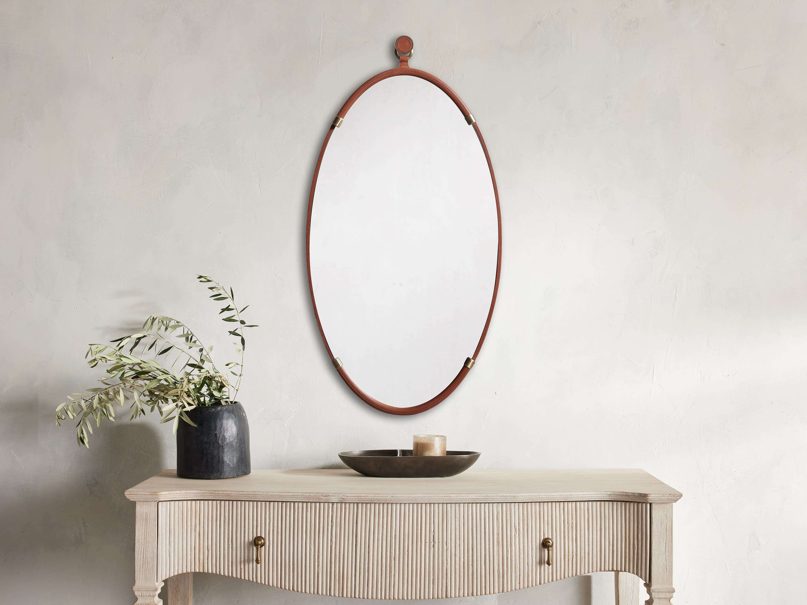 Shop Oval Red Coffee Table with Tempered Glass - Galeria