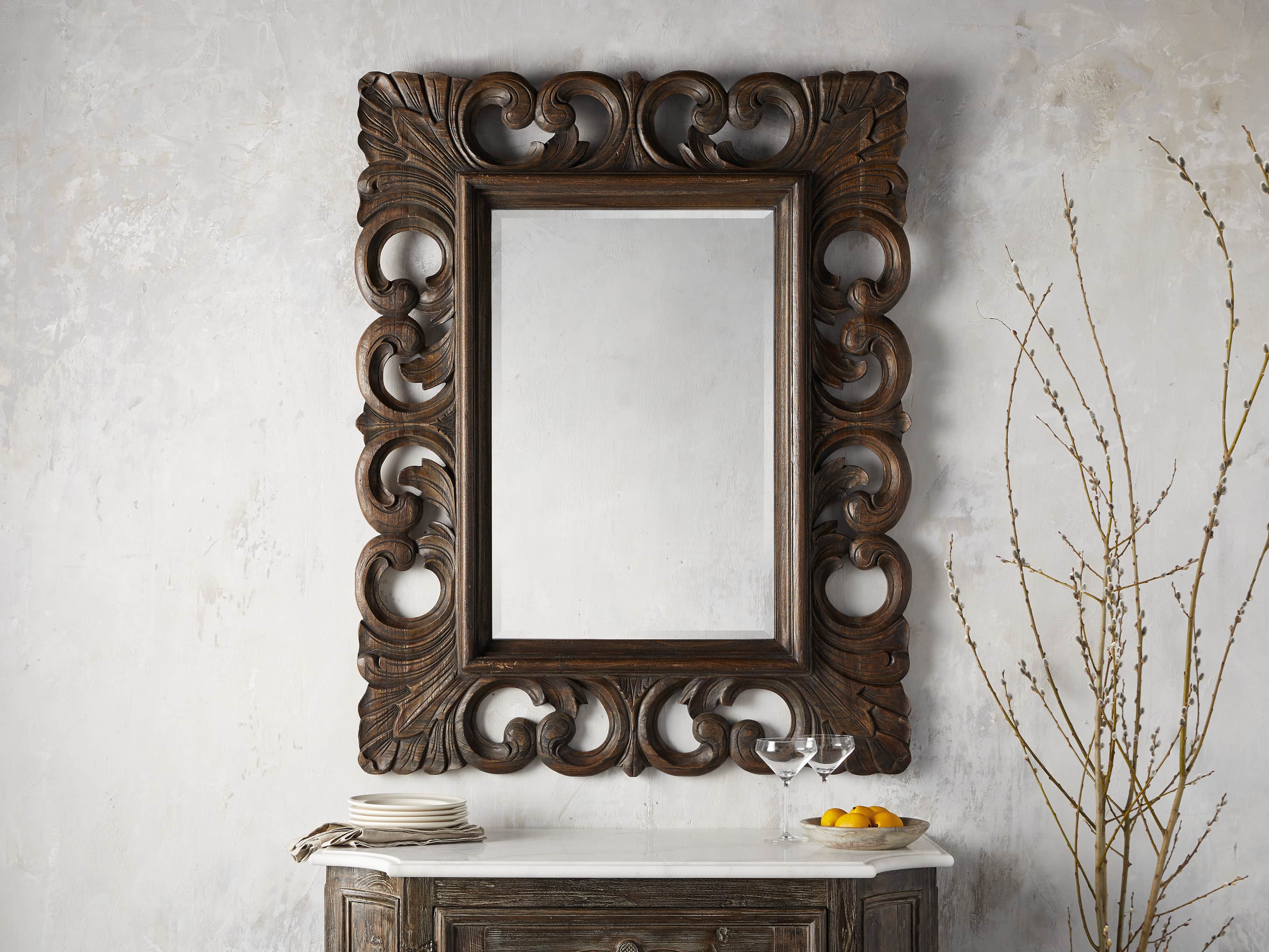 Porter 41" Mirror in Dark Brown, slide 1 of 3