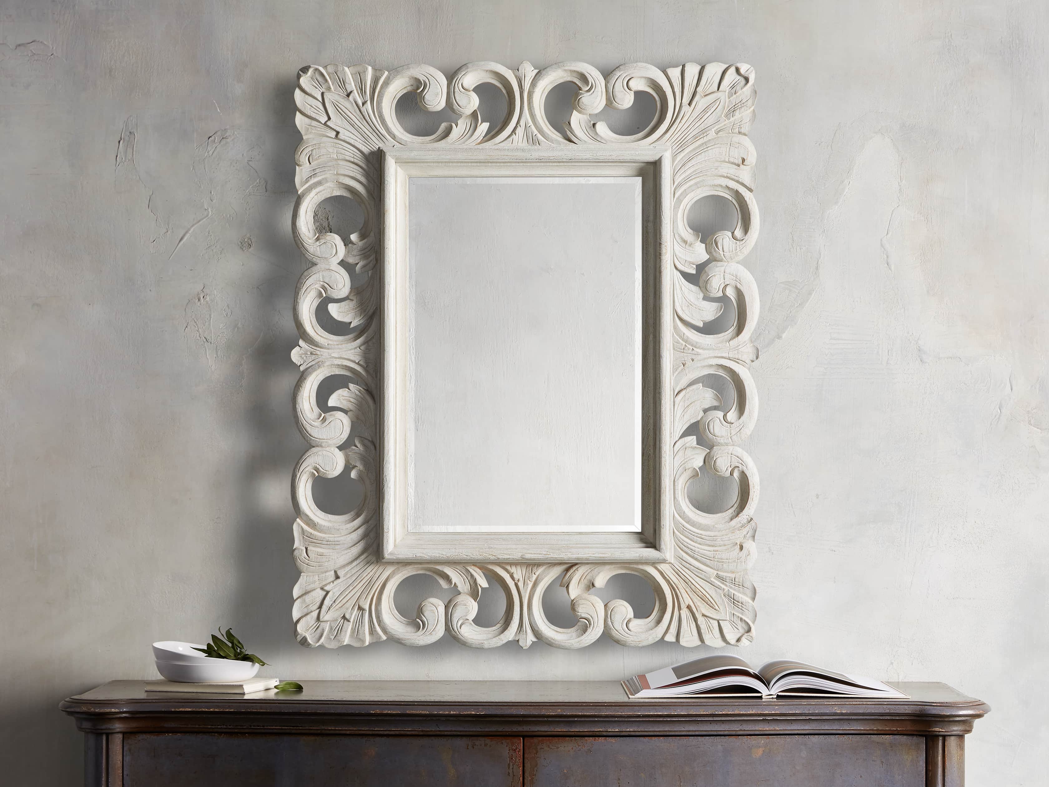 Small Porter Wall Mirror in Flax, slide 1 of 3