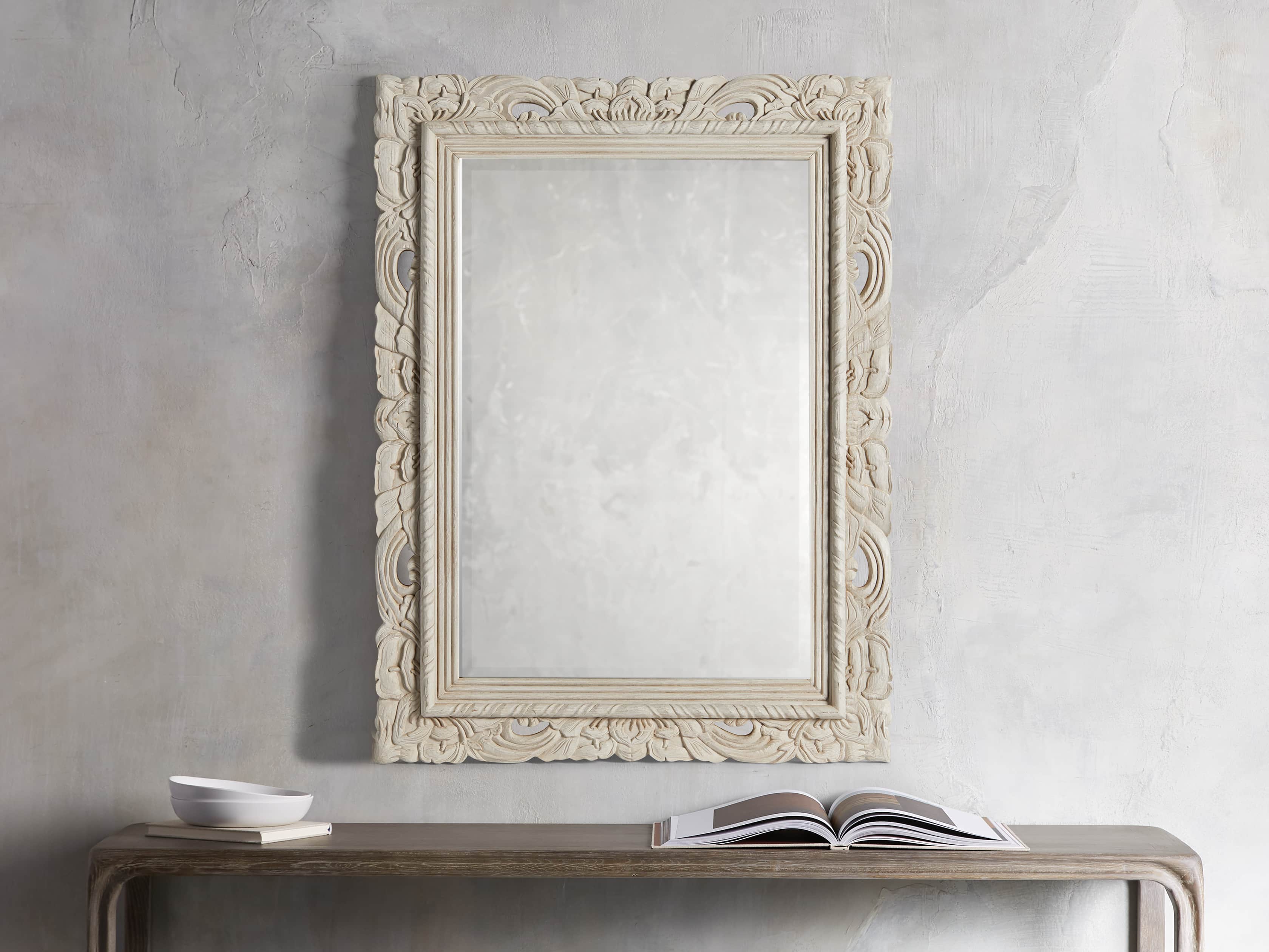 CALLA 42" WALL MIRROR IN NATURAL, slide 1 of 3