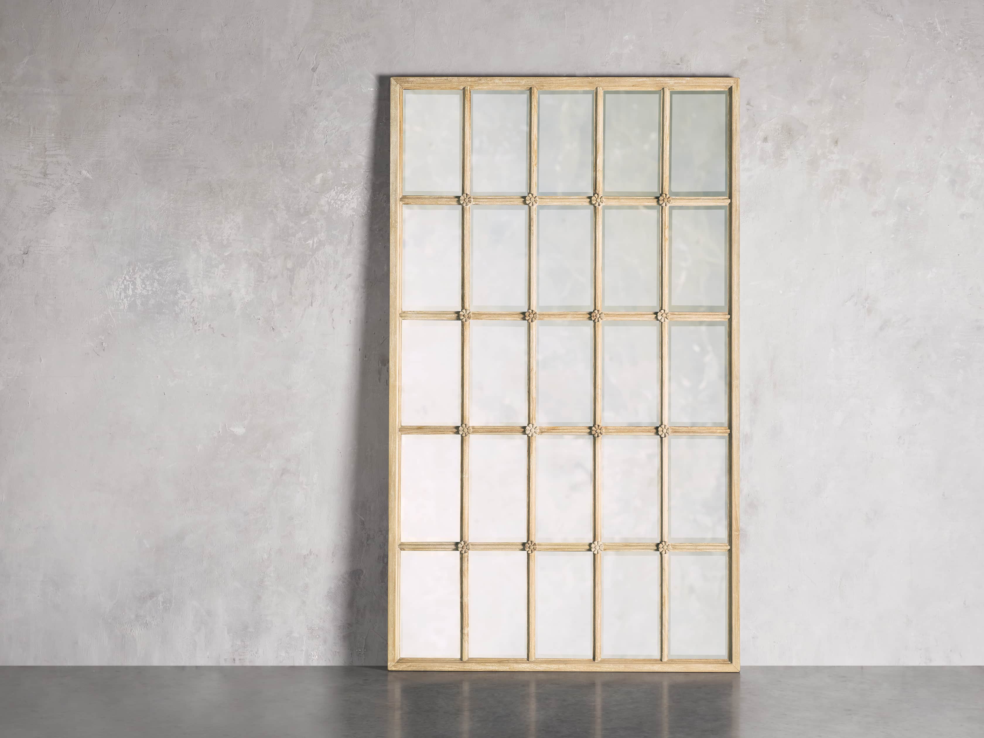 TEAK GRAND MIRROR IN NATURAL, slide 1 of 3
