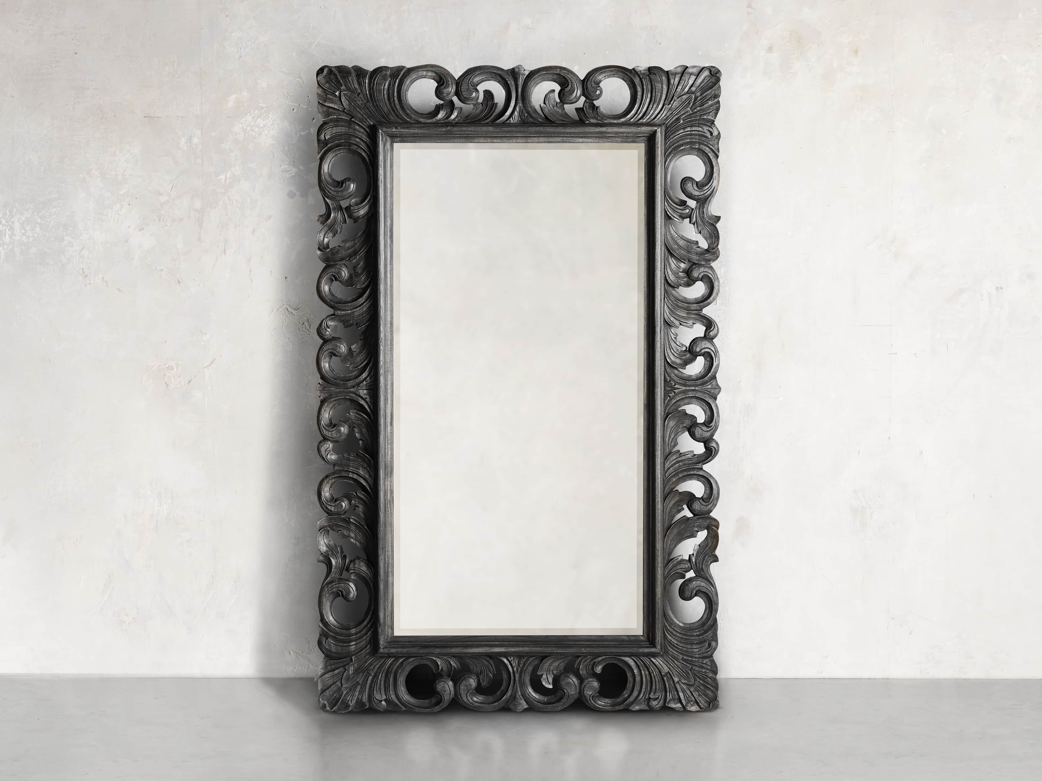 Porter 84" Floor Mirror in Black, slide 4 of 5