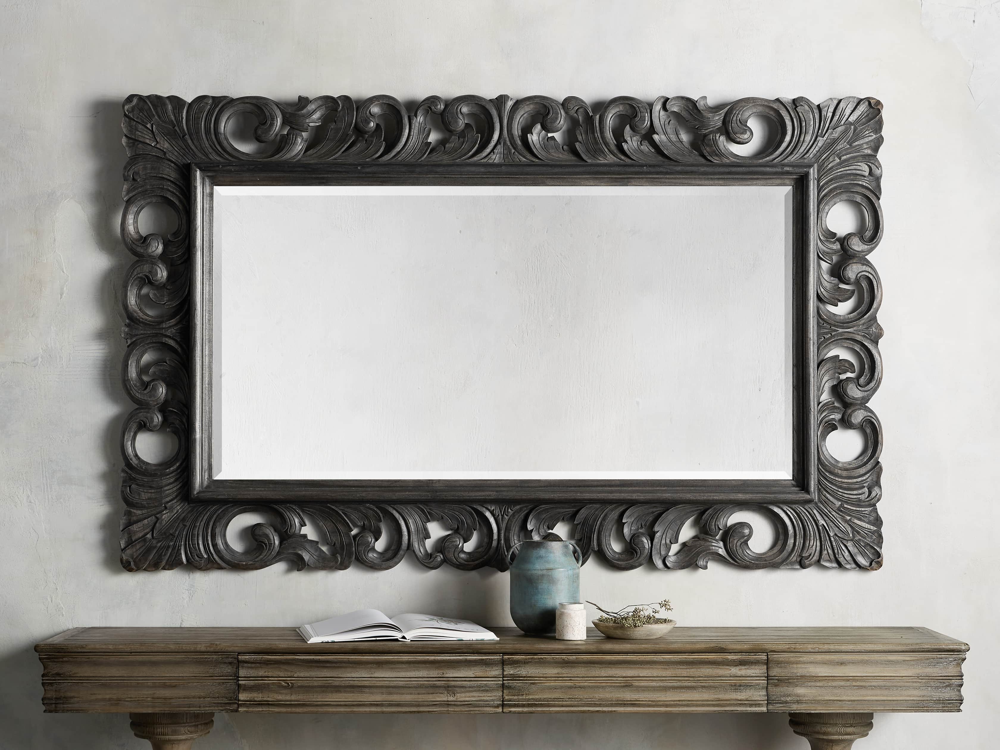 Porter 84" Floor Mirror in Black, slide 3 of 5