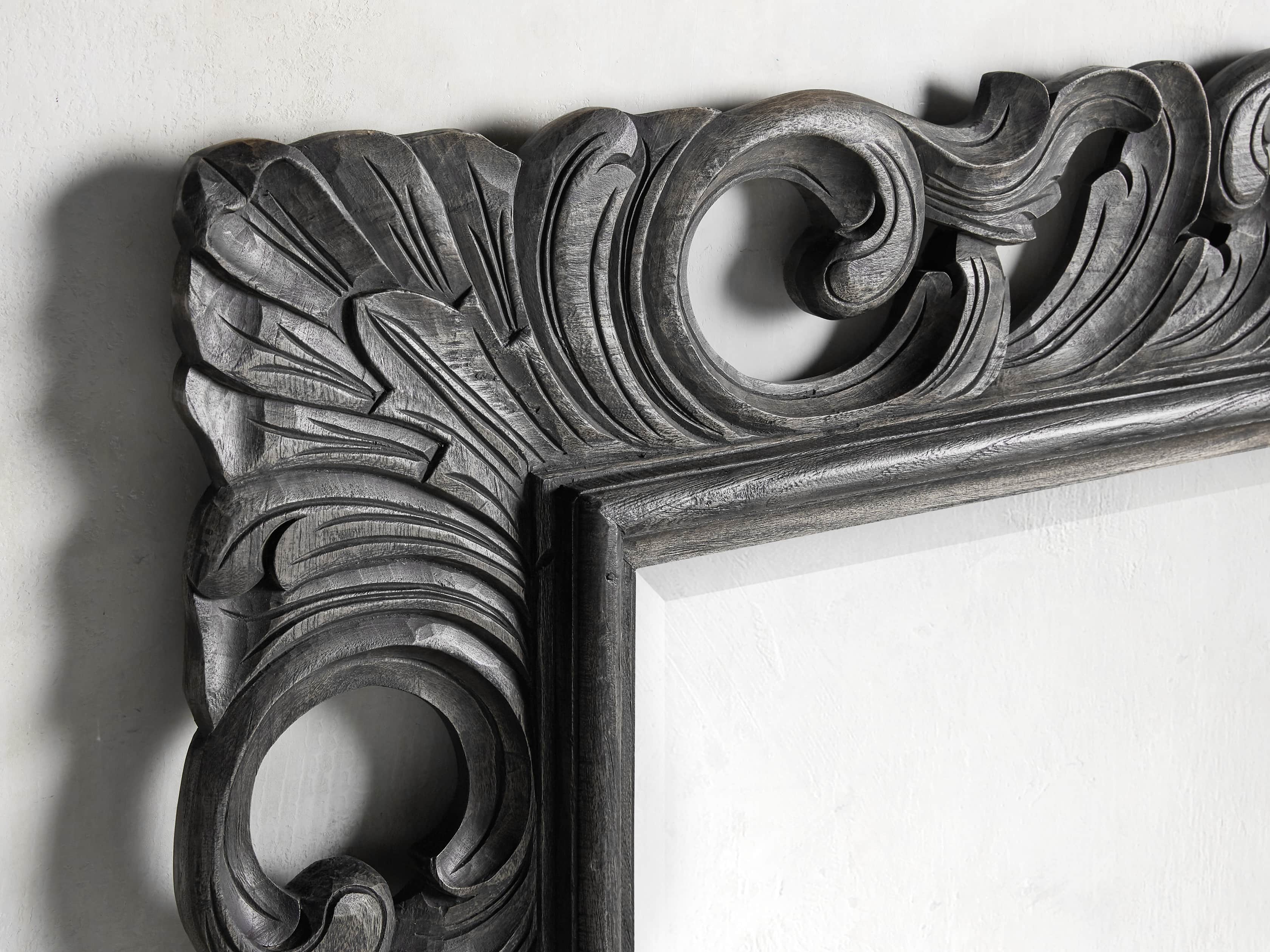 Porter 84" Floor Mirror in Black, slide 2 of 5