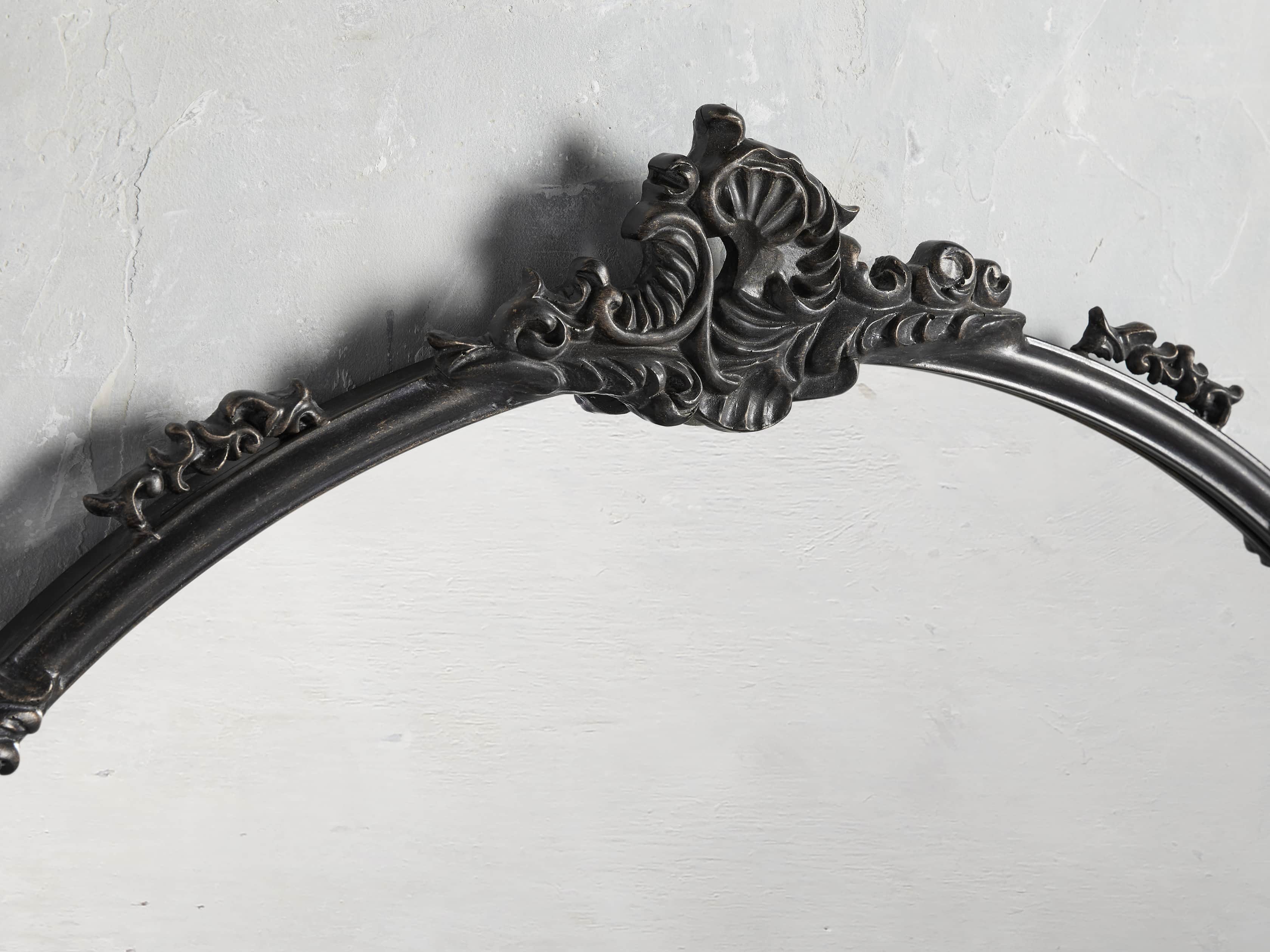 Amelie Round Wall Mirror in Black, slide 2 of 4