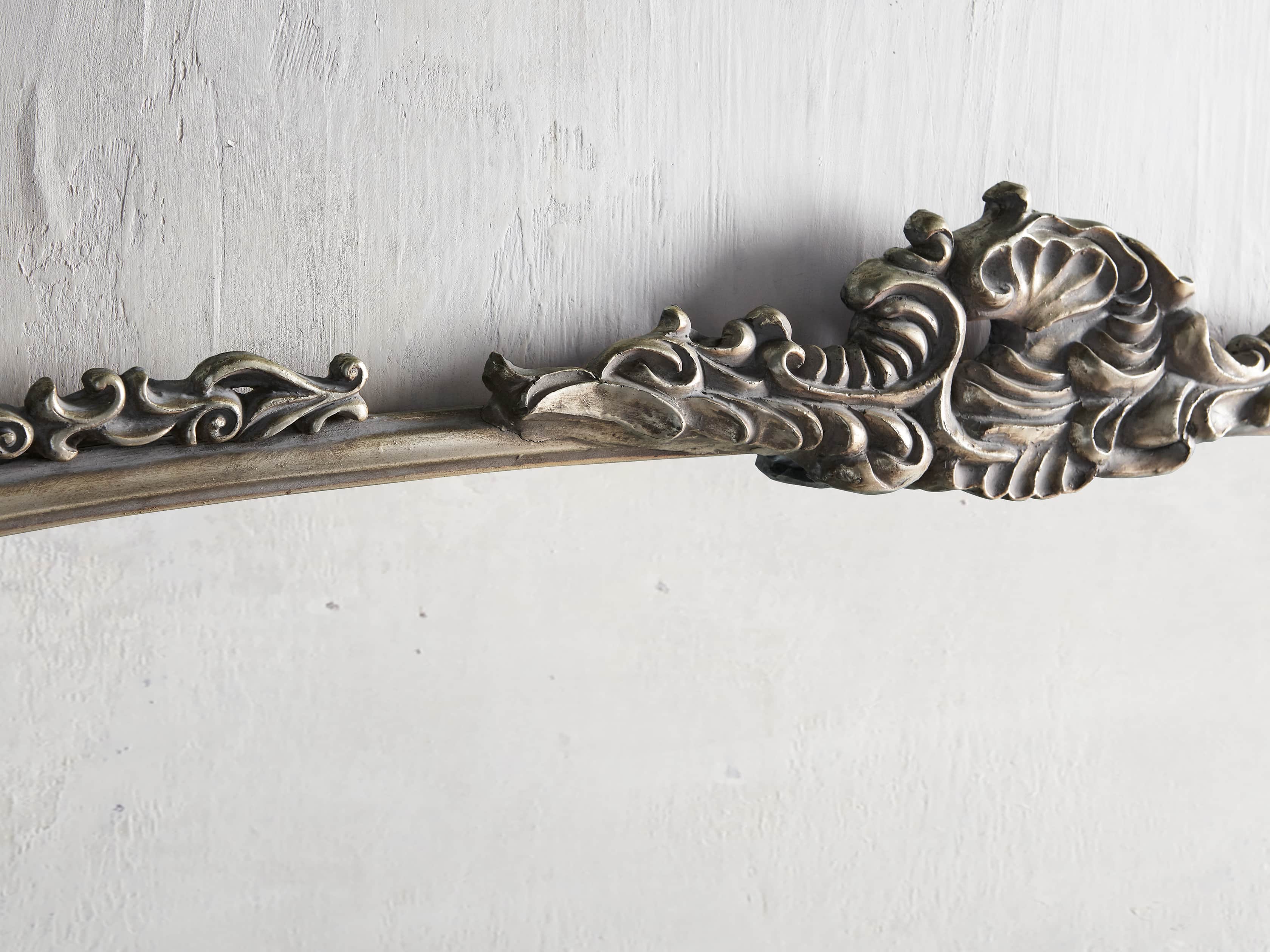 Amelie 51.5" Wooden Arched Dresser Mirror in Silver, slide 2 of 5