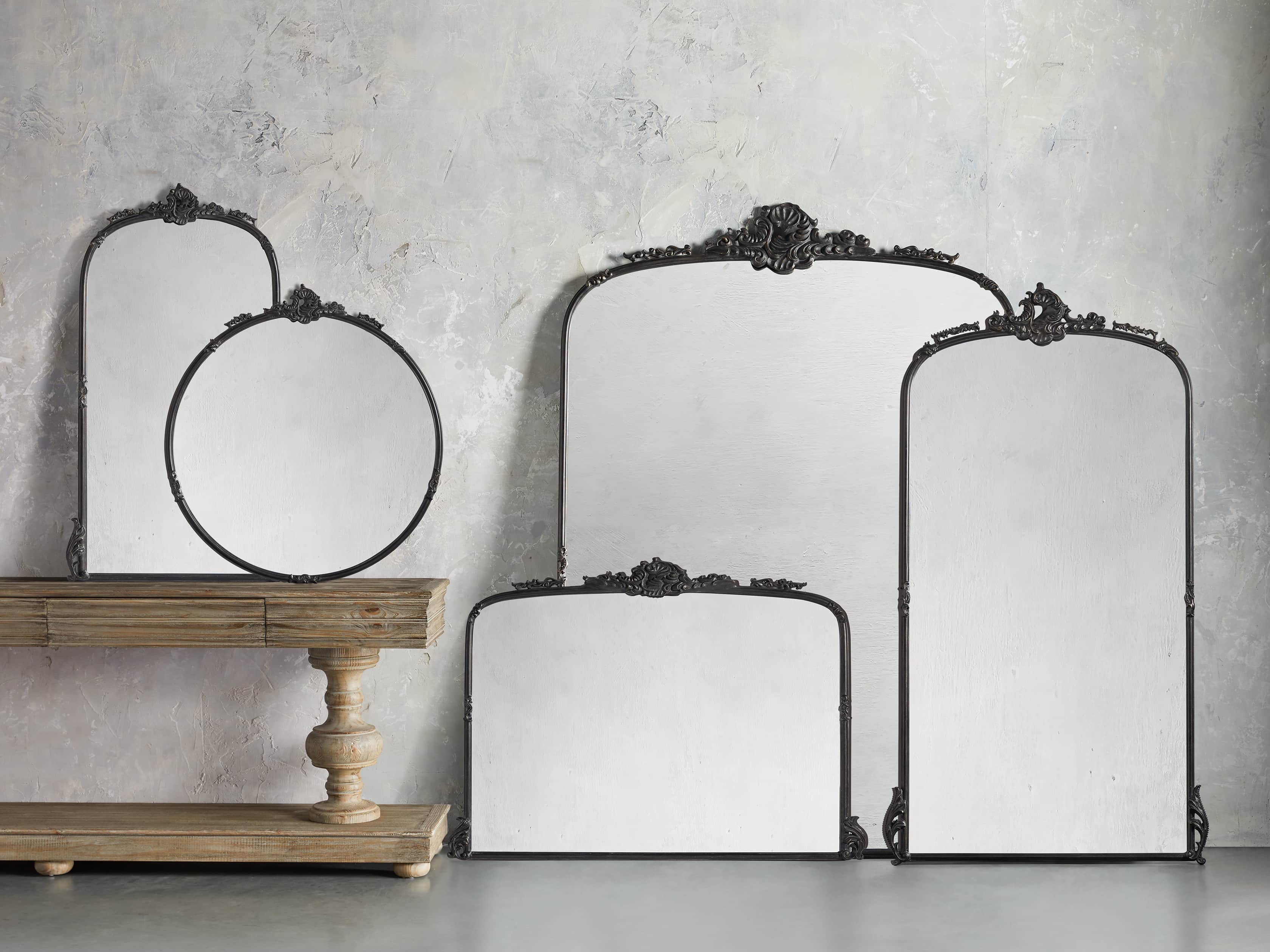 AMELIE 74" FLOOR MIRROR IN BLACK, slide 3 of 6