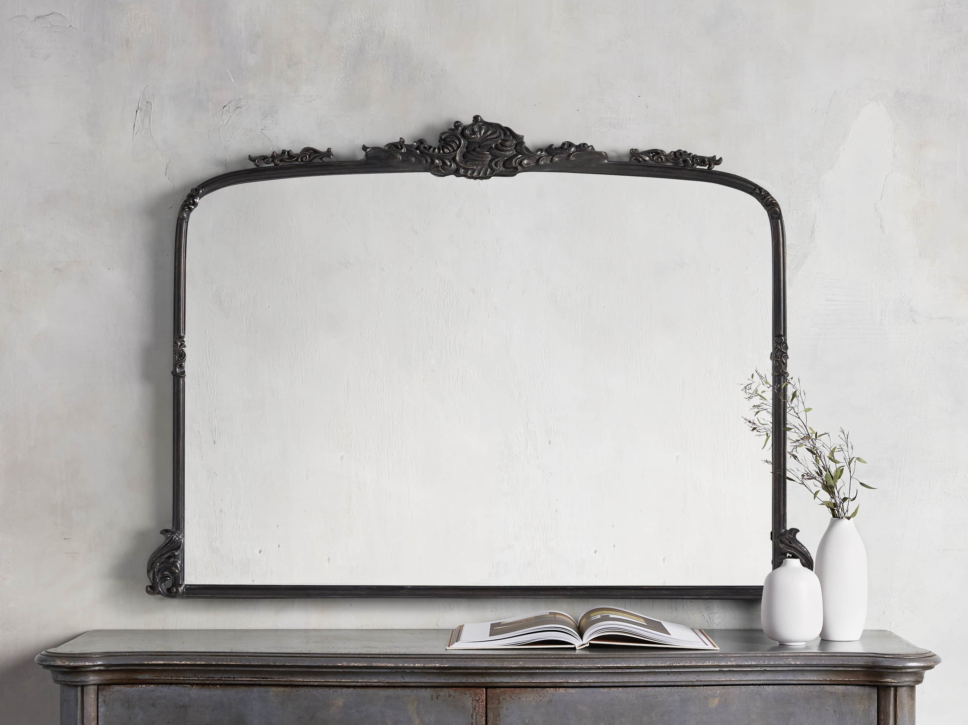 Amelie Dresser Mirror In Black Arhaus, Long Black Dresser With Mirror