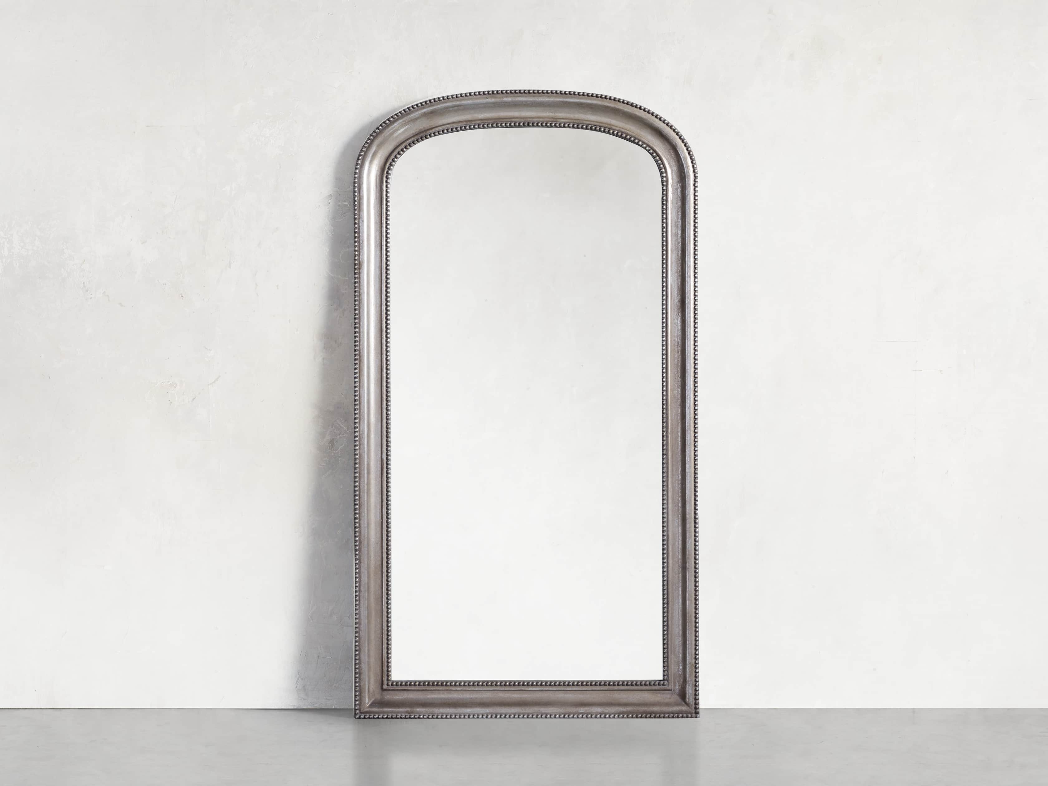 PIERRE 66" FLOOR MIRROR IN SILVER, slide 3 of 5